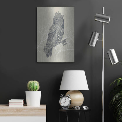 Luxe Metal Art 'Owl_King' by Luxe Portfolio, Metal Wall Art,16x24