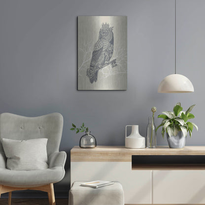 Luxe Metal Art 'Owl_King' by Luxe Portfolio, Metal Wall Art,16x24