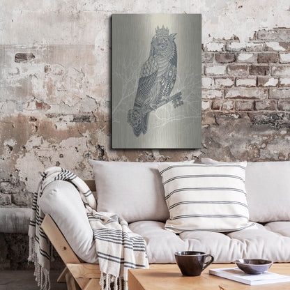 Luxe Metal Art 'Owl_King' by Luxe Portfolio, Metal Wall Art,24x36