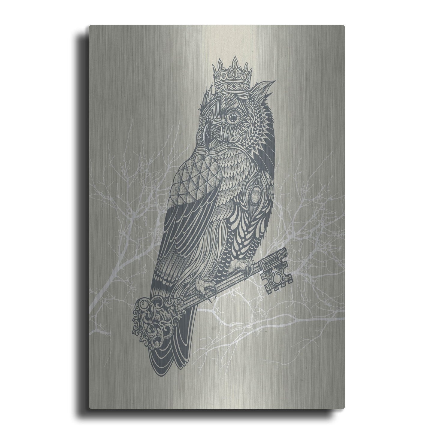 Luxe Metal Art 'Owl_King' by Luxe Portfolio, Metal Wall Art
