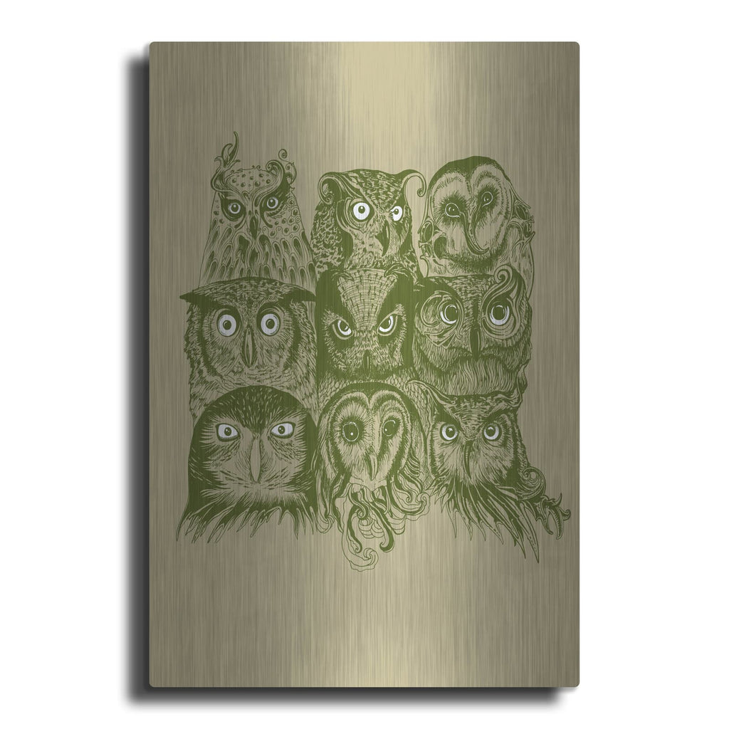 'Nine Owls' by Rachel Caldwell – Metal Wall Art