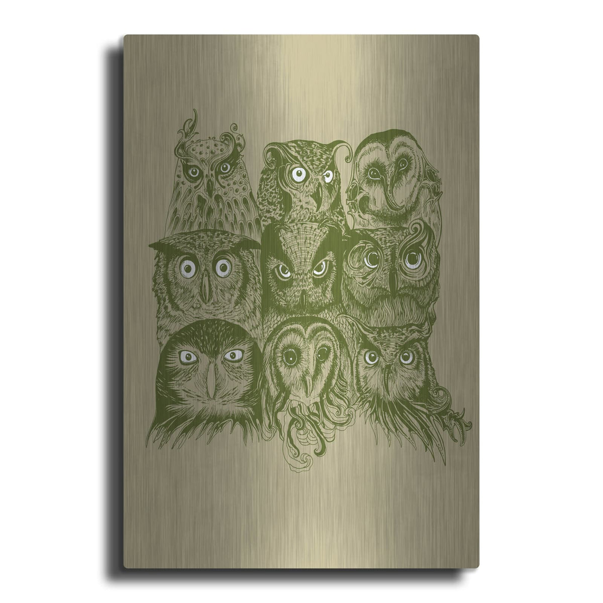 'Nine Owls' by Rachel Caldwell – Metal Wall Art