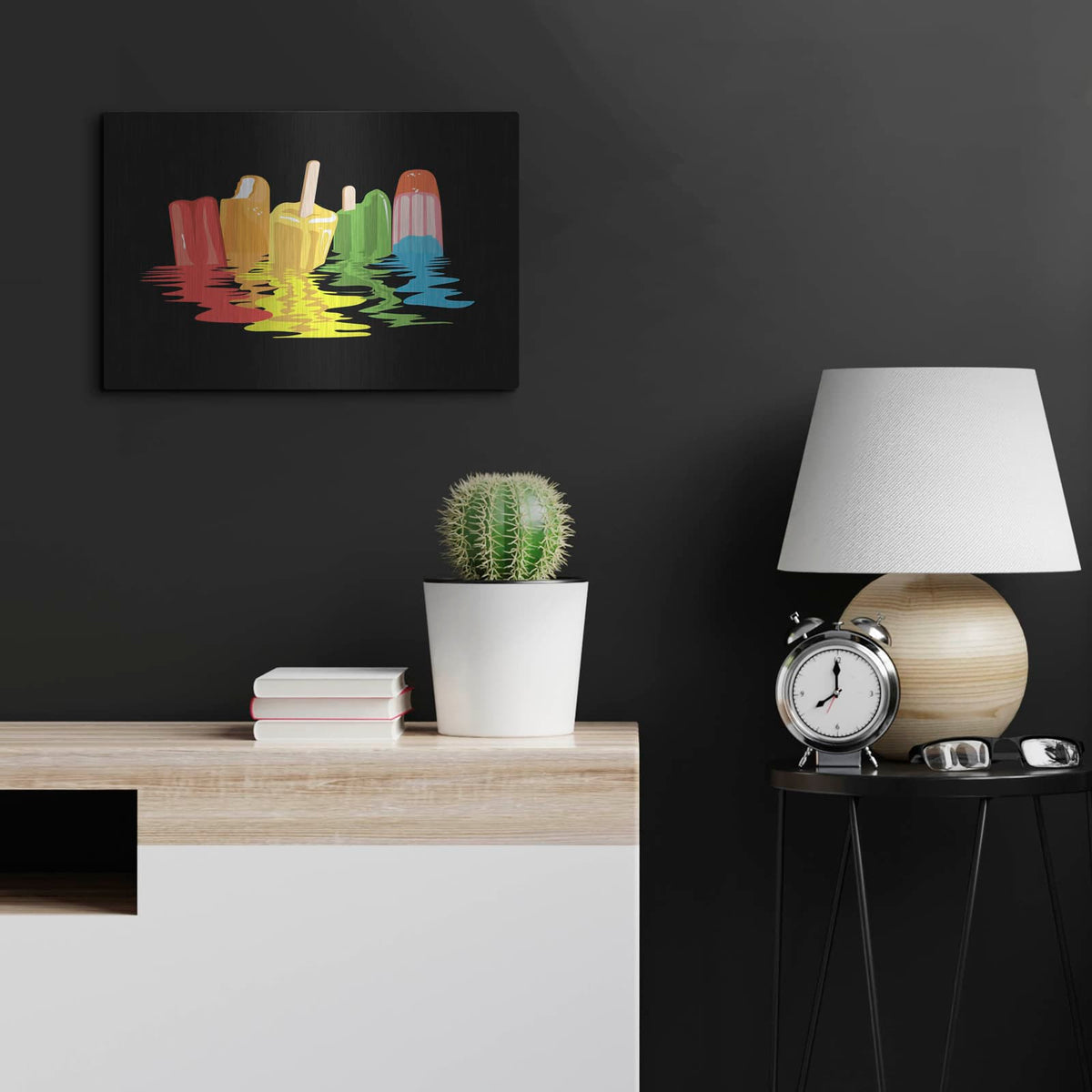 'Melted Summer Dreams' by Rachel Caldwell – Metal Wall Art, 24x16 room view