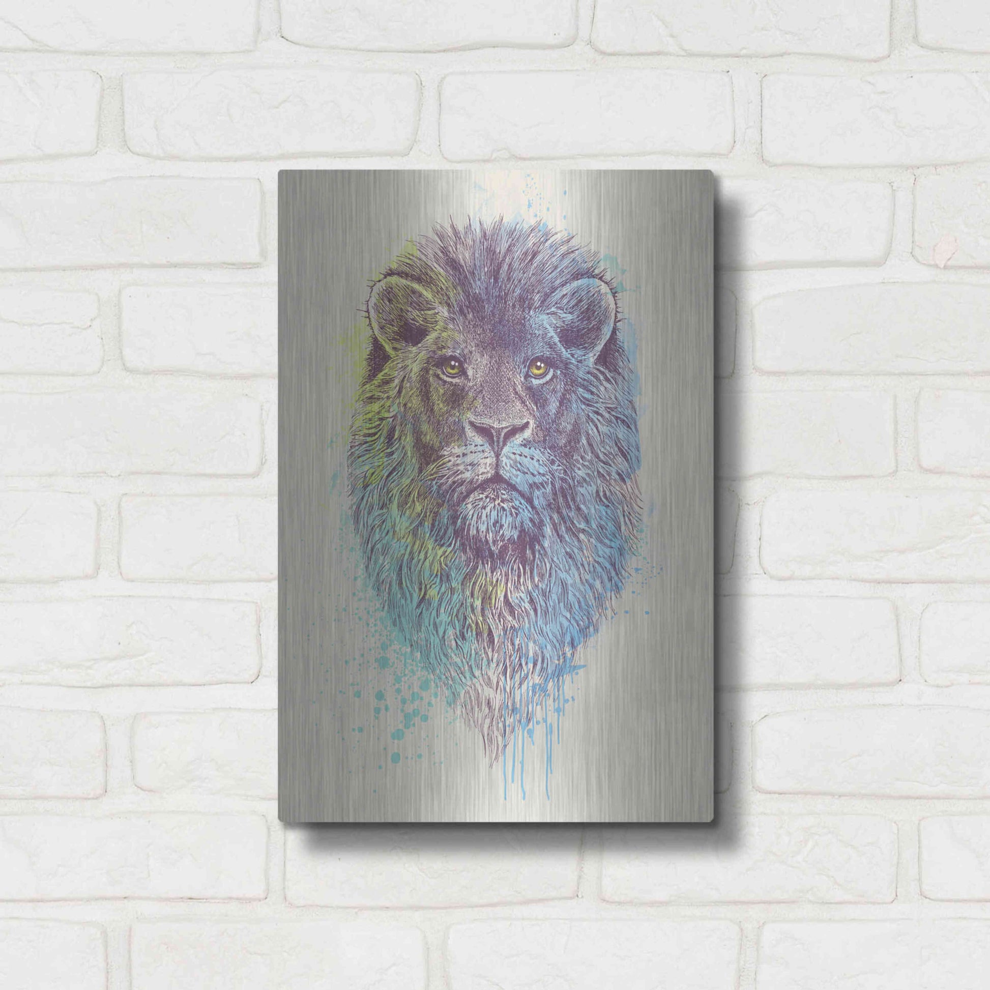 Luxe Metal Art 'Lion King' by Luxe Portfolio, Metal Wall Art,12x16