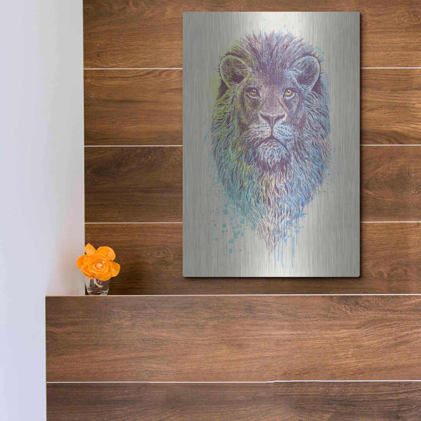 Luxe Metal Art 'Lion King' by Luxe Portfolio, Metal Wall Art,12x16
