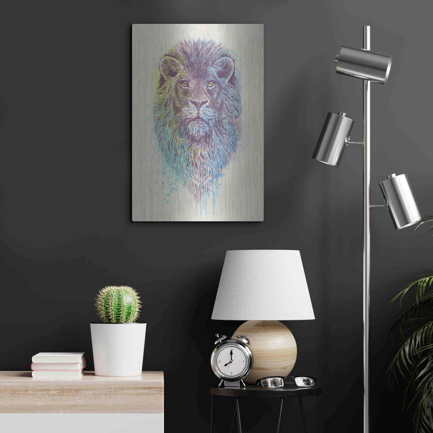 Luxe Metal Art 'Lion King' by Luxe Portfolio, Metal Wall Art,16x24
