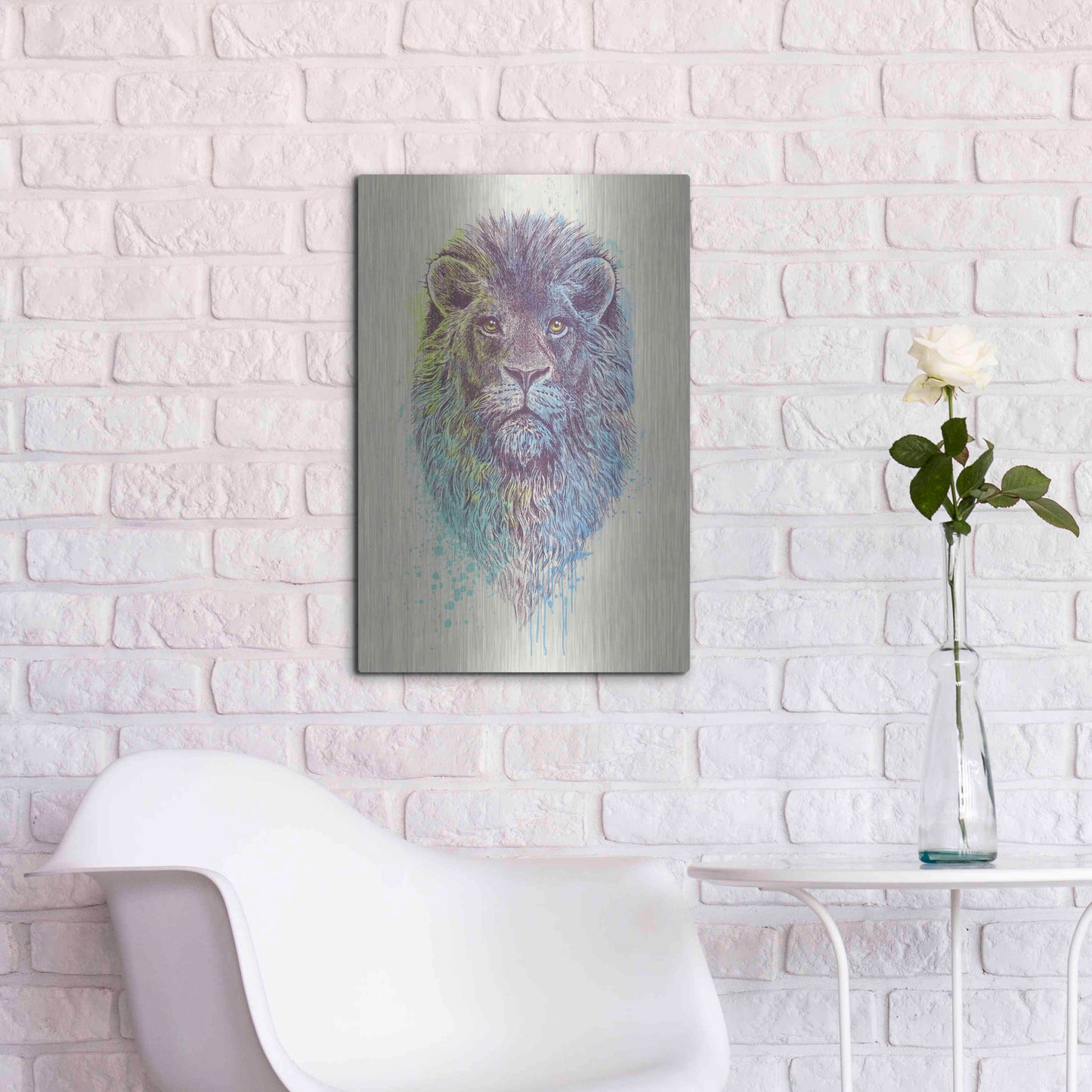 Luxe Metal Art 'Lion King' by Luxe Portfolio, Metal Wall Art,16x24