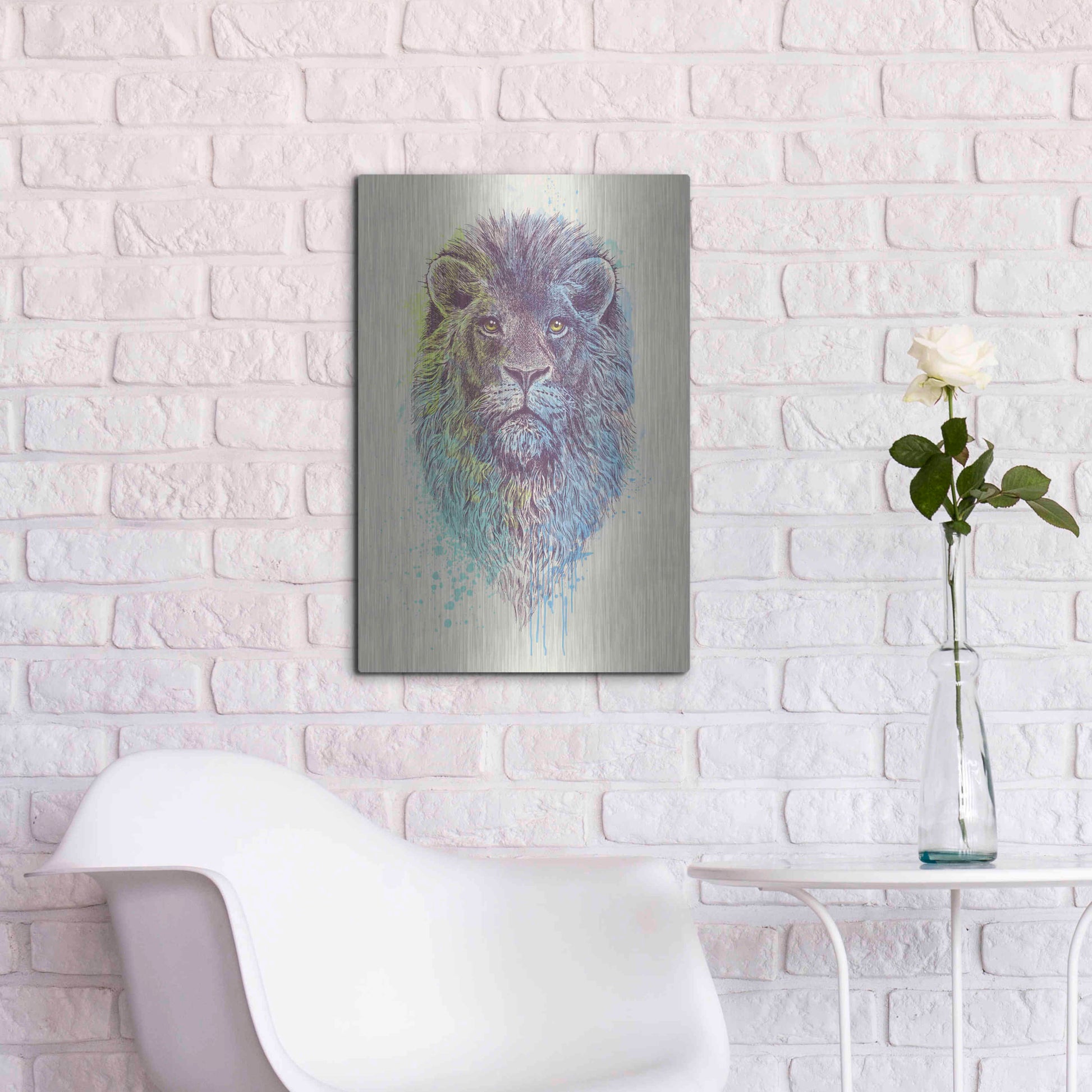Luxe Metal Art 'Lion King' by Luxe Portfolio, Metal Wall Art,16x24