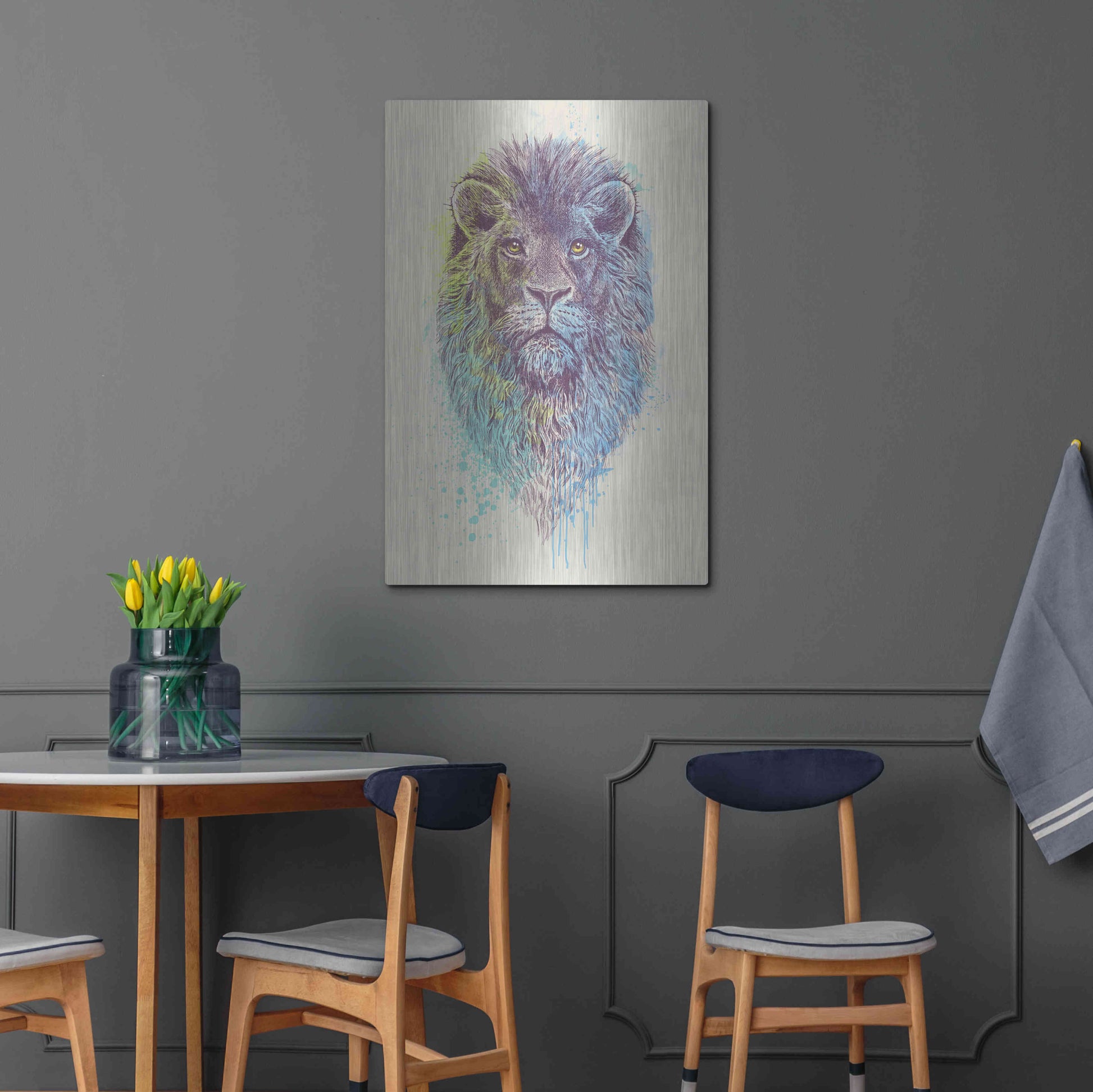 Luxe Metal Art 'Lion King' by Luxe Portfolio, Metal Wall Art,24x36