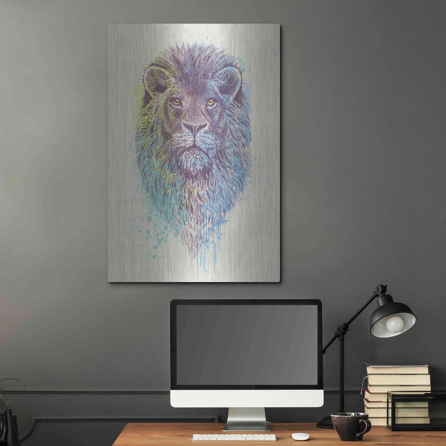 Luxe Metal Art 'Lion King' by Luxe Portfolio, Metal Wall Art,24x36