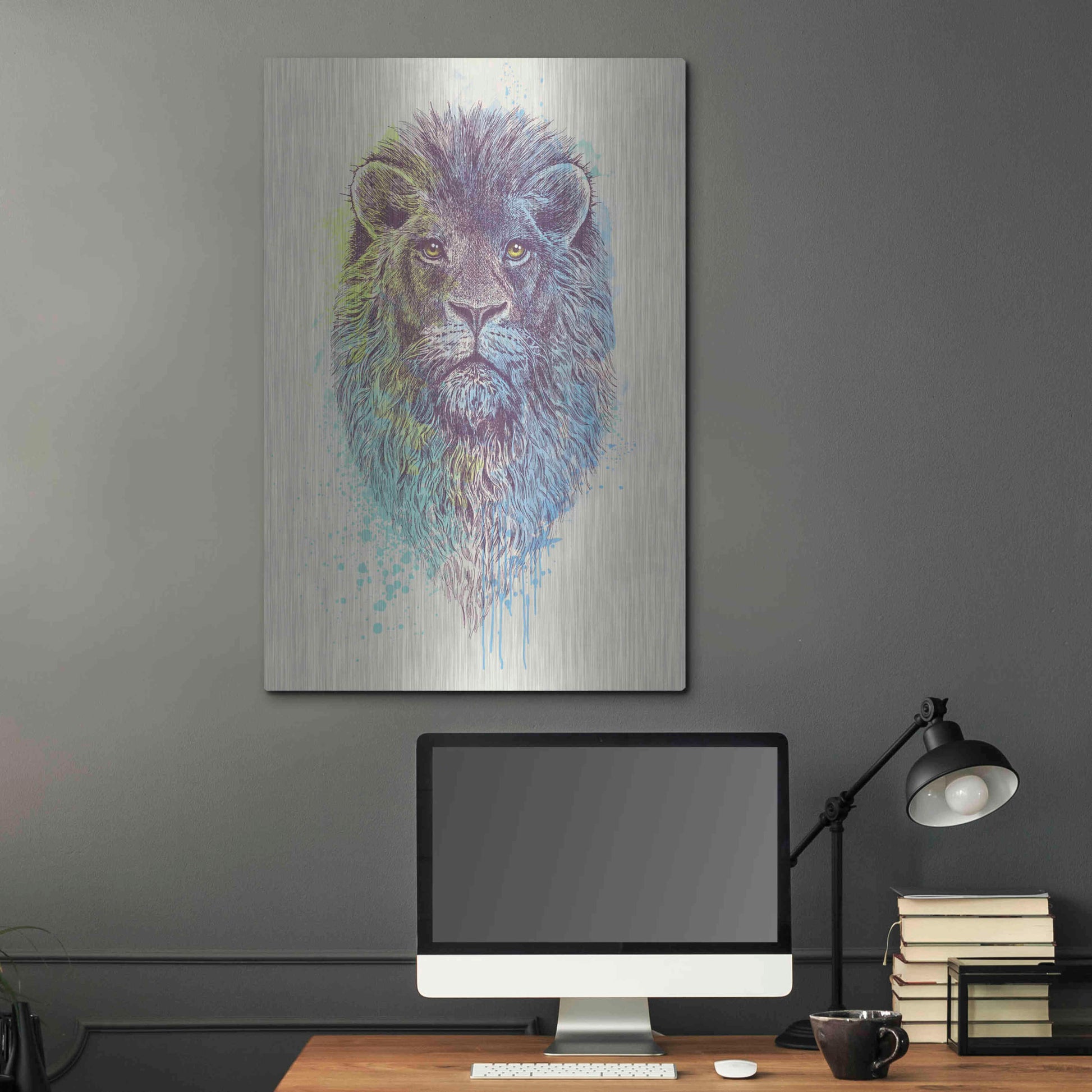 Luxe Metal Art 'Lion King' by Luxe Portfolio, Metal Wall Art,24x36