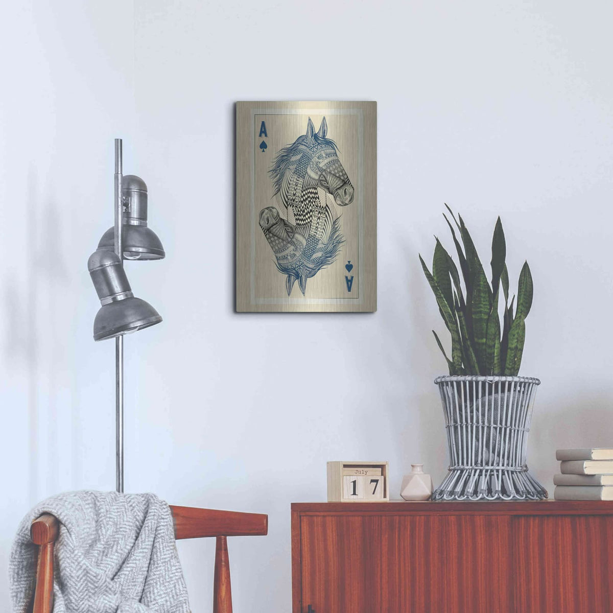 'Geo Horse' by Rachel Caldwell – Metal Wall Art, 16x24 room view