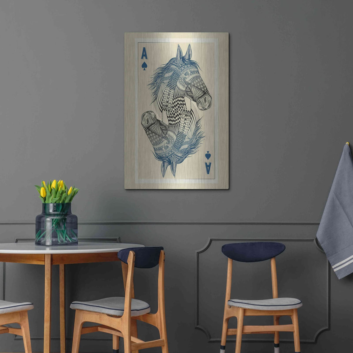 'Geo Horse' by Rachel Caldwell – Metal Wall Art, 24x36 room view