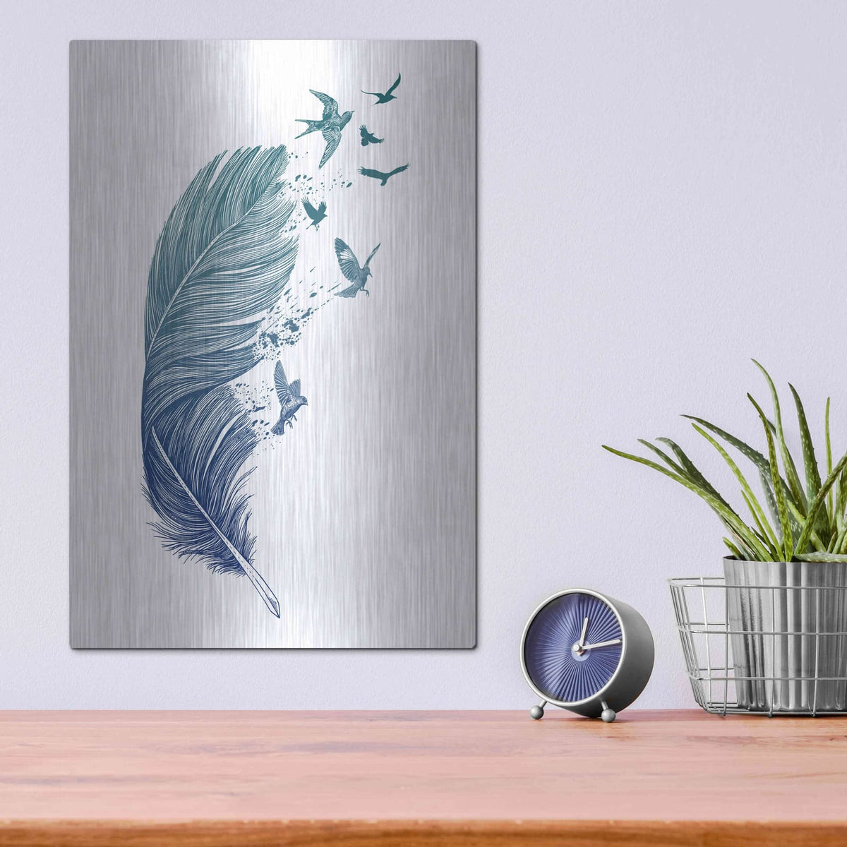 'Fly Away' by Rachel Caldwell – Metal Wall Art, 12x16 room view