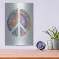 'Feathers For Peace' by Rachel Caldwell – Metal Wall Art, 12x16 room view