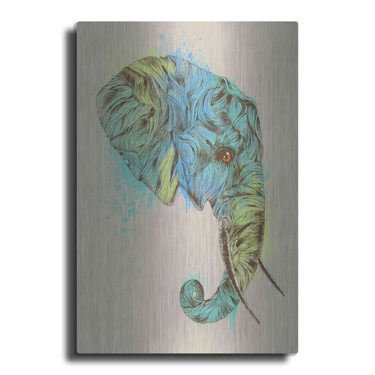 'Elephant King' by Rachel Caldwell – Metal Wall Art