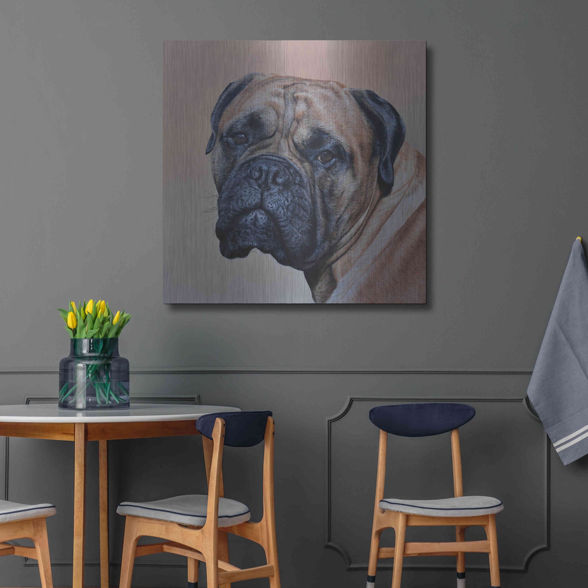 Luxe Metal Art 'Stanley' by Sam Dolman, Metal Wall Art,36x36