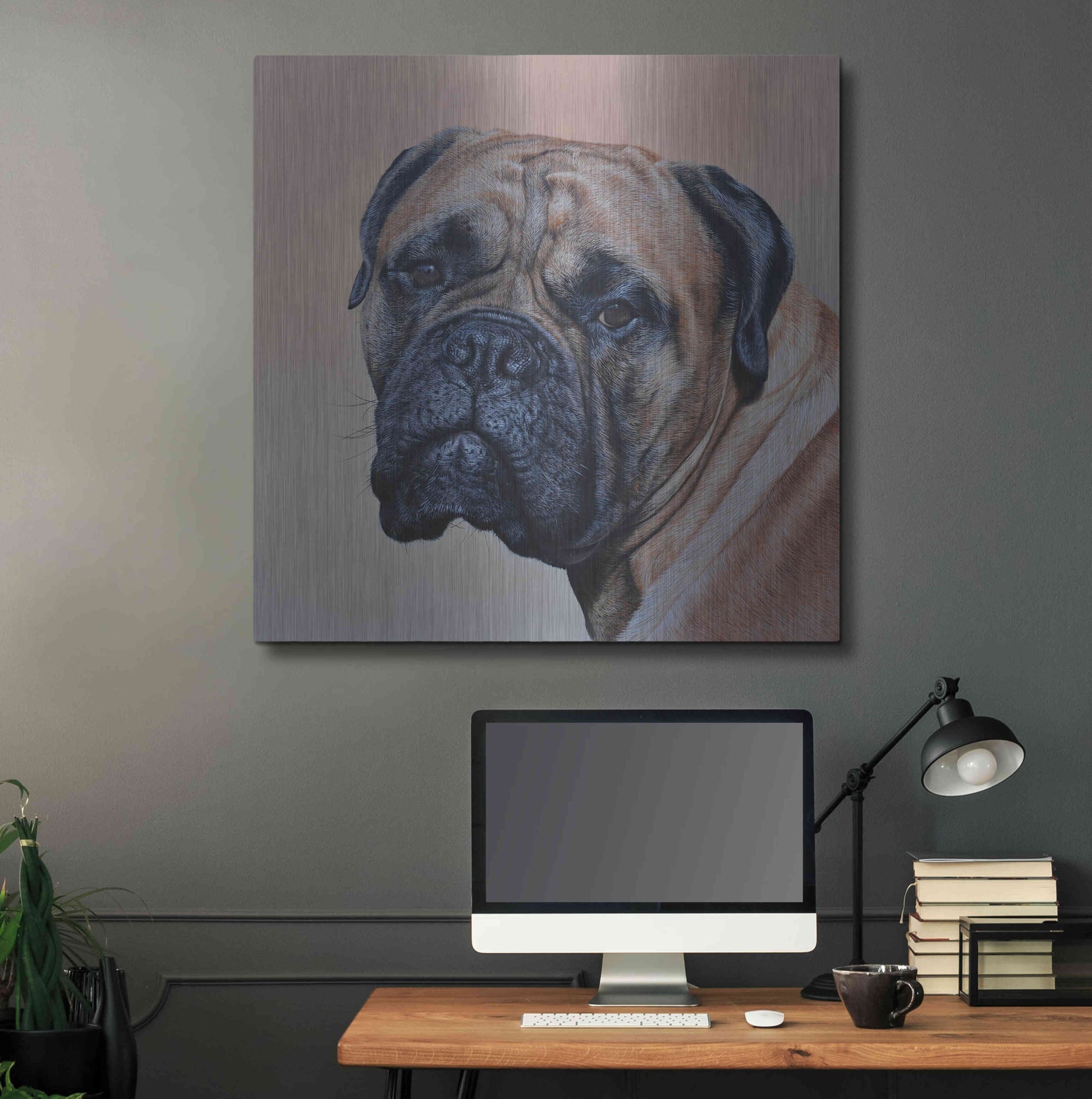 Luxe Metal Art 'Stanley' by Sam Dolman, Metal Wall Art,36x36
