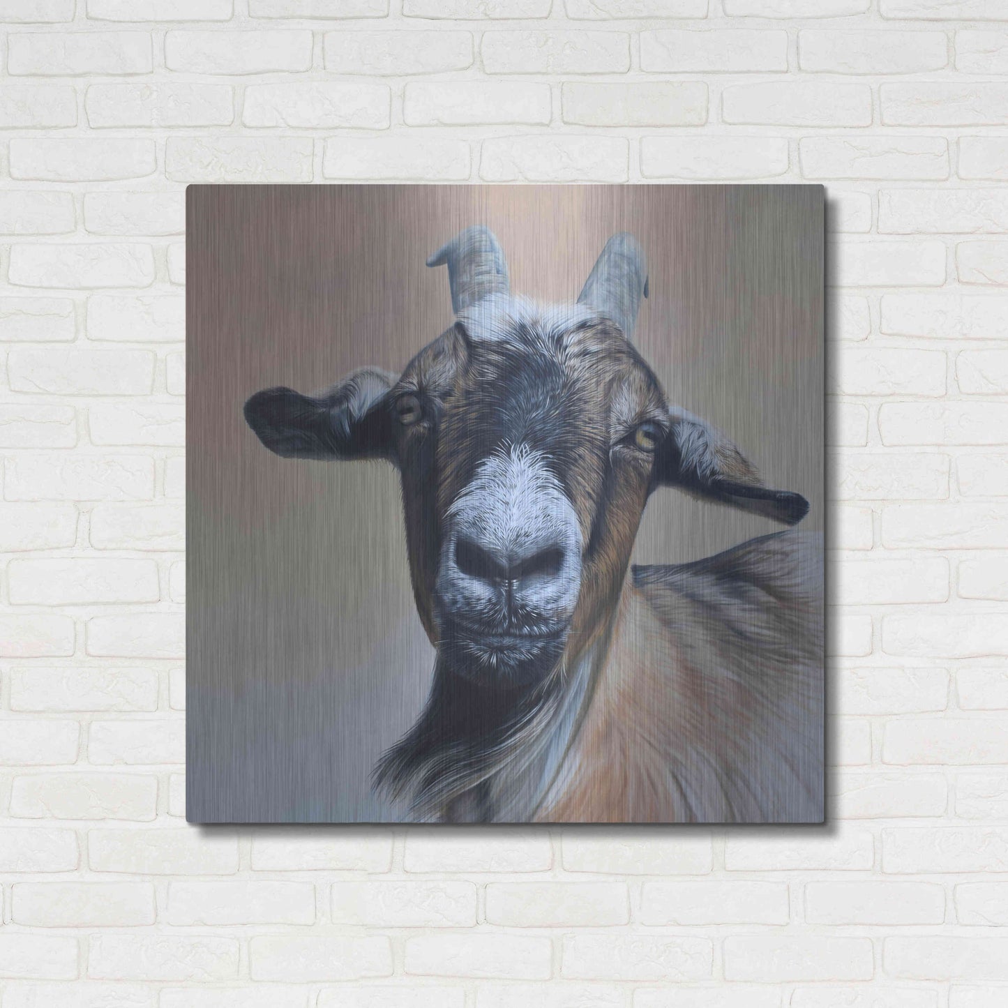 Luxe Metal Art 'Rosie' by Sam Dolman, Metal Wall Art,36x36