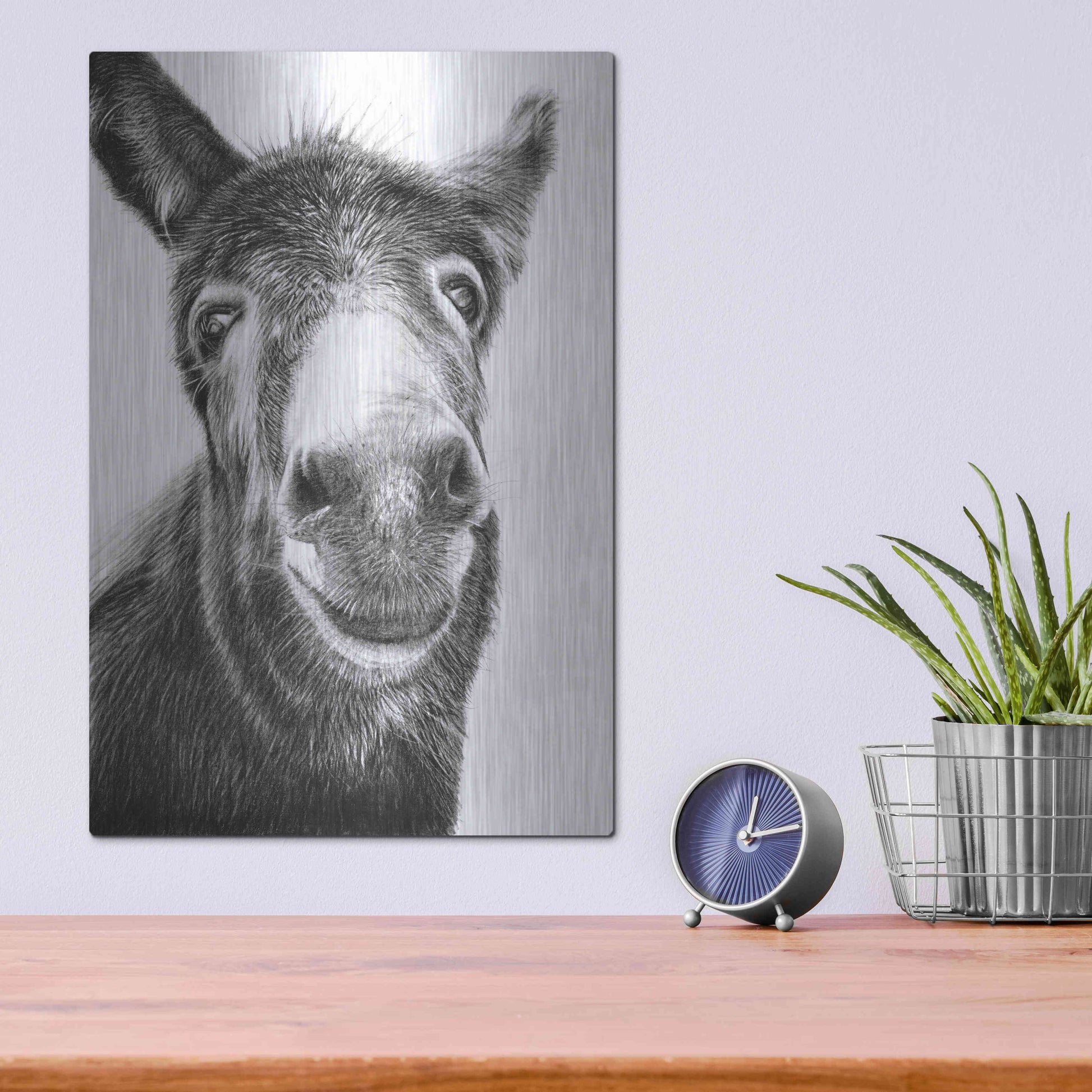 Luxe Metal Art 'Hazel' by Sam Dolman, Metal Wall Art,12x16