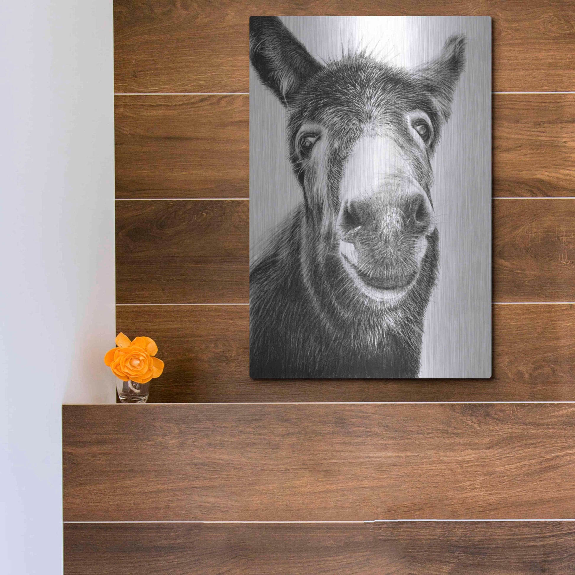 Luxe Metal Art 'Hazel' by Sam Dolman, Metal Wall Art,12x16