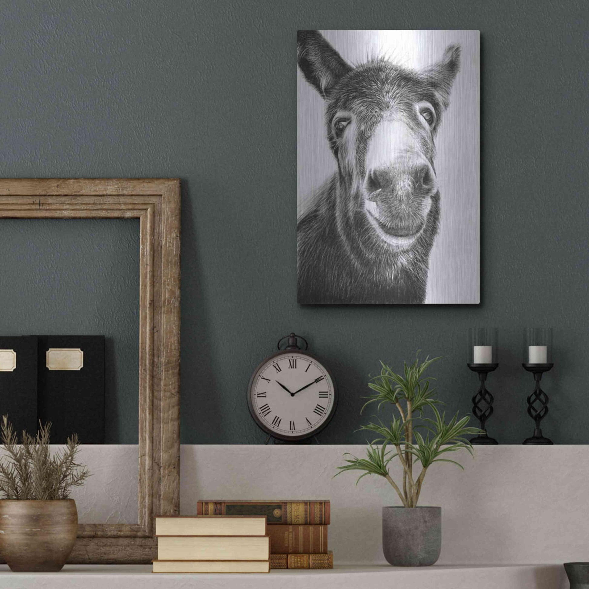 Luxe Metal Art 'Hazel' by Sam Dolman, Metal Wall Art,12x16