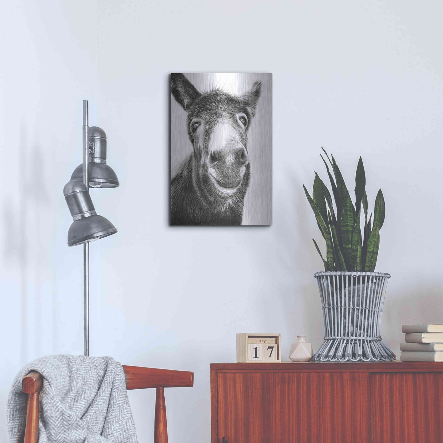 Luxe Metal Art 'Hazel' by Sam Dolman, Metal Wall Art,16x24