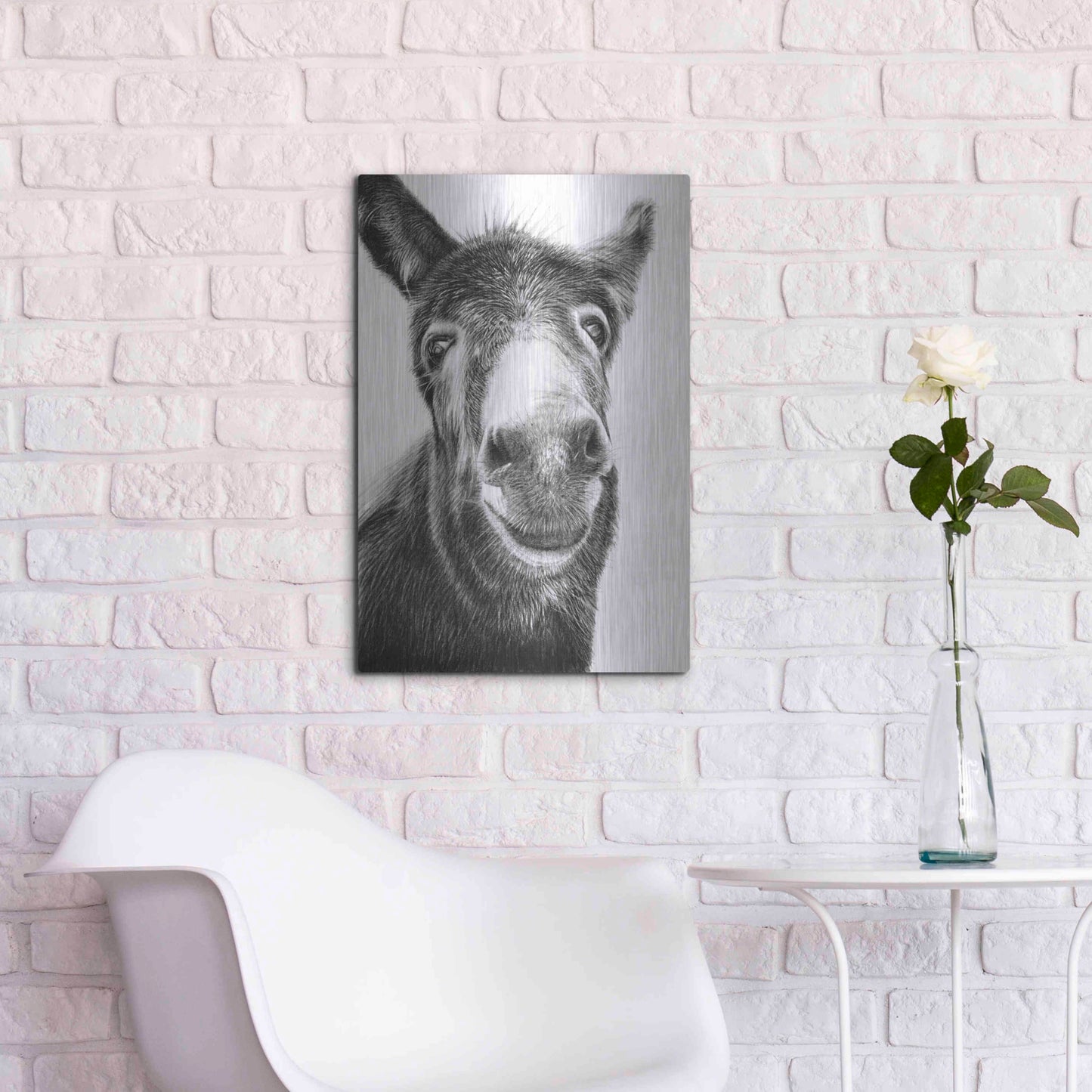 Luxe Metal Art 'Hazel' by Sam Dolman, Metal Wall Art,16x24