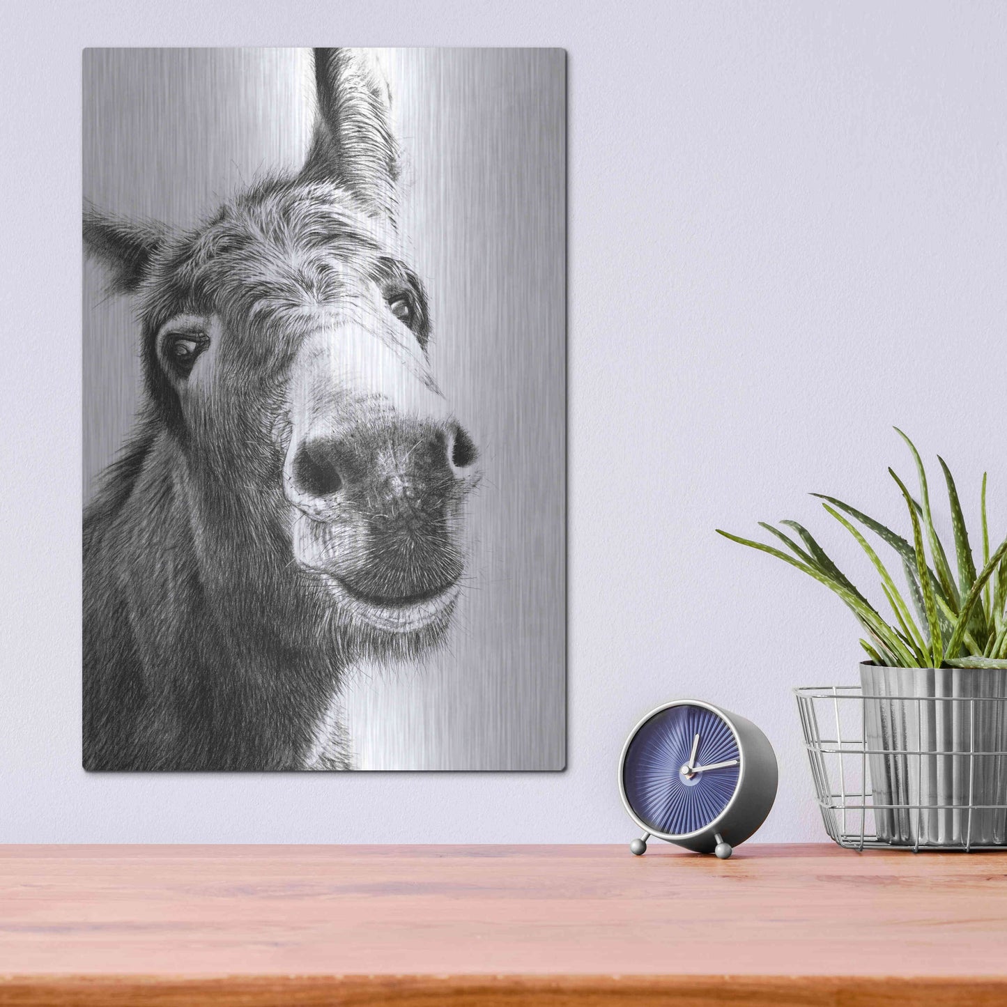 Luxe Metal Art 'Chesnut' by Sam Dolman, Metal Wall Art,12x16