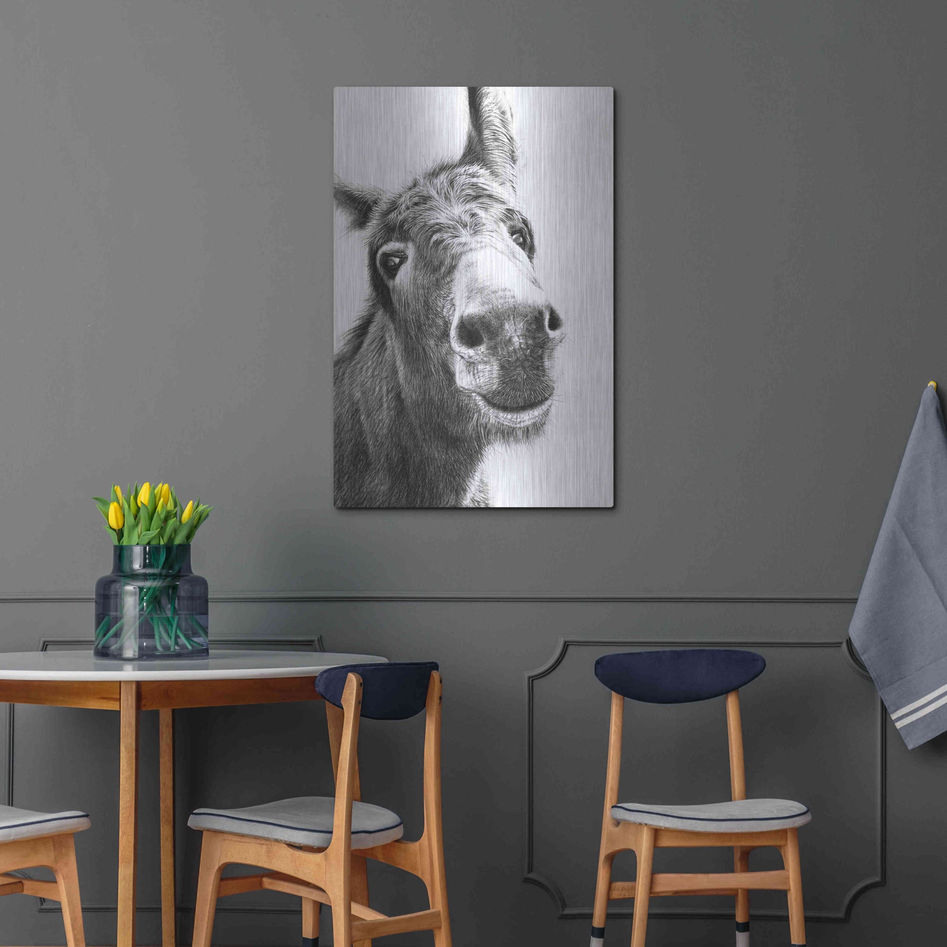 Luxe Metal Art 'Chesnut' by Sam Dolman, Metal Wall Art,24x36