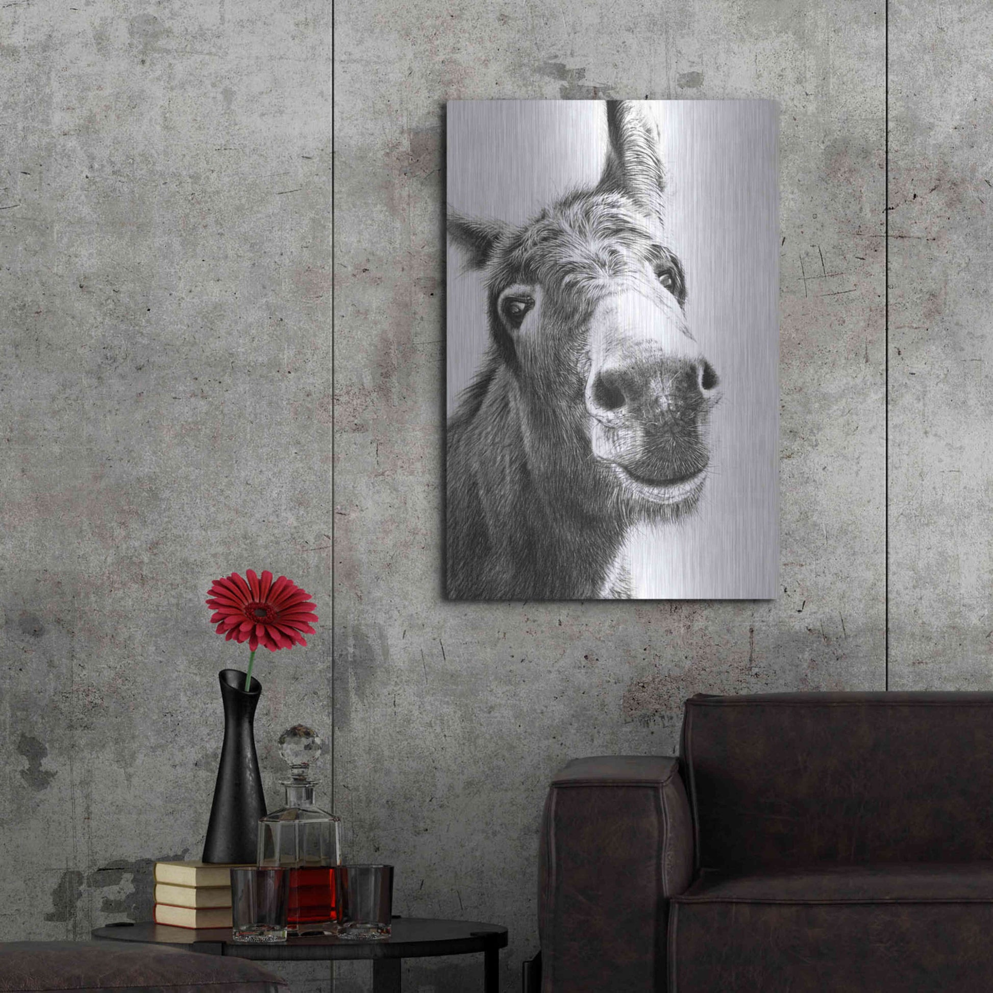 Luxe Metal Art 'Chesnut' by Sam Dolman, Metal Wall Art,24x36