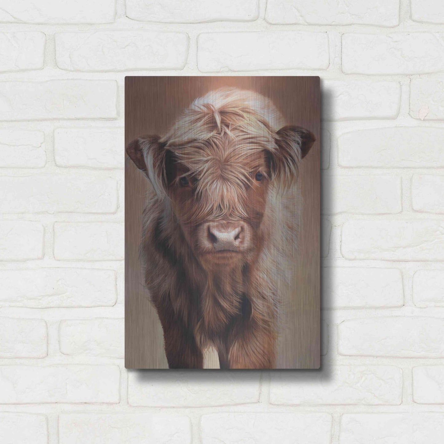 Luxe Metal Art 'Angus' by Sam Dolman, Metal Wall Art,12x16