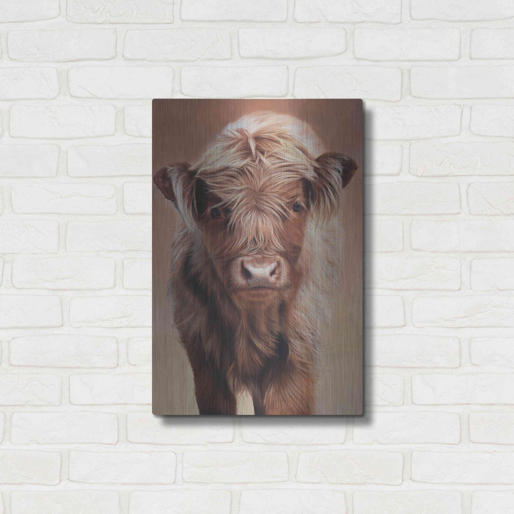 Luxe Metal Art 'Angus' by Sam Dolman, Metal Wall Art,16x24