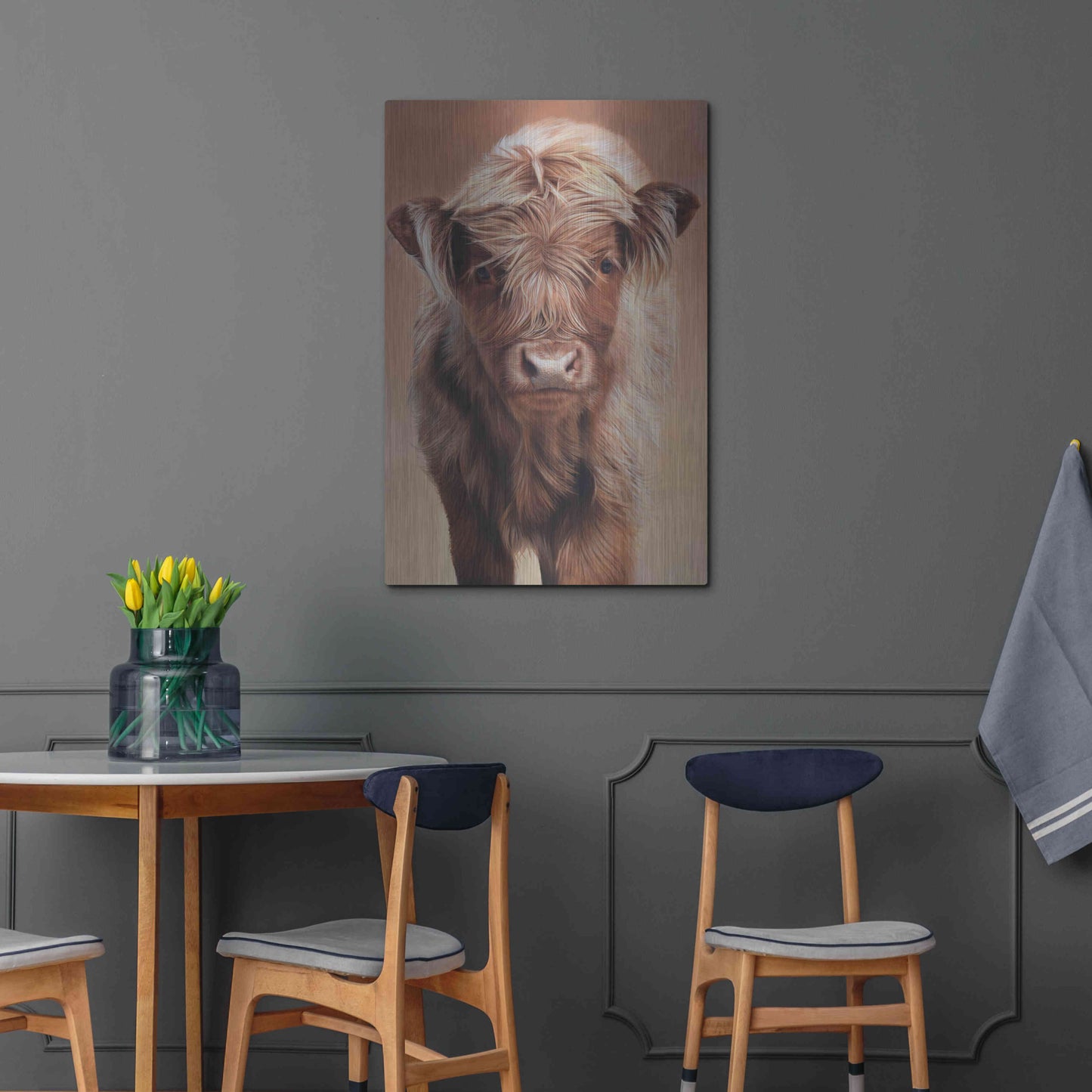 Luxe Metal Art 'Angus' by Sam Dolman, Metal Wall Art,24x36