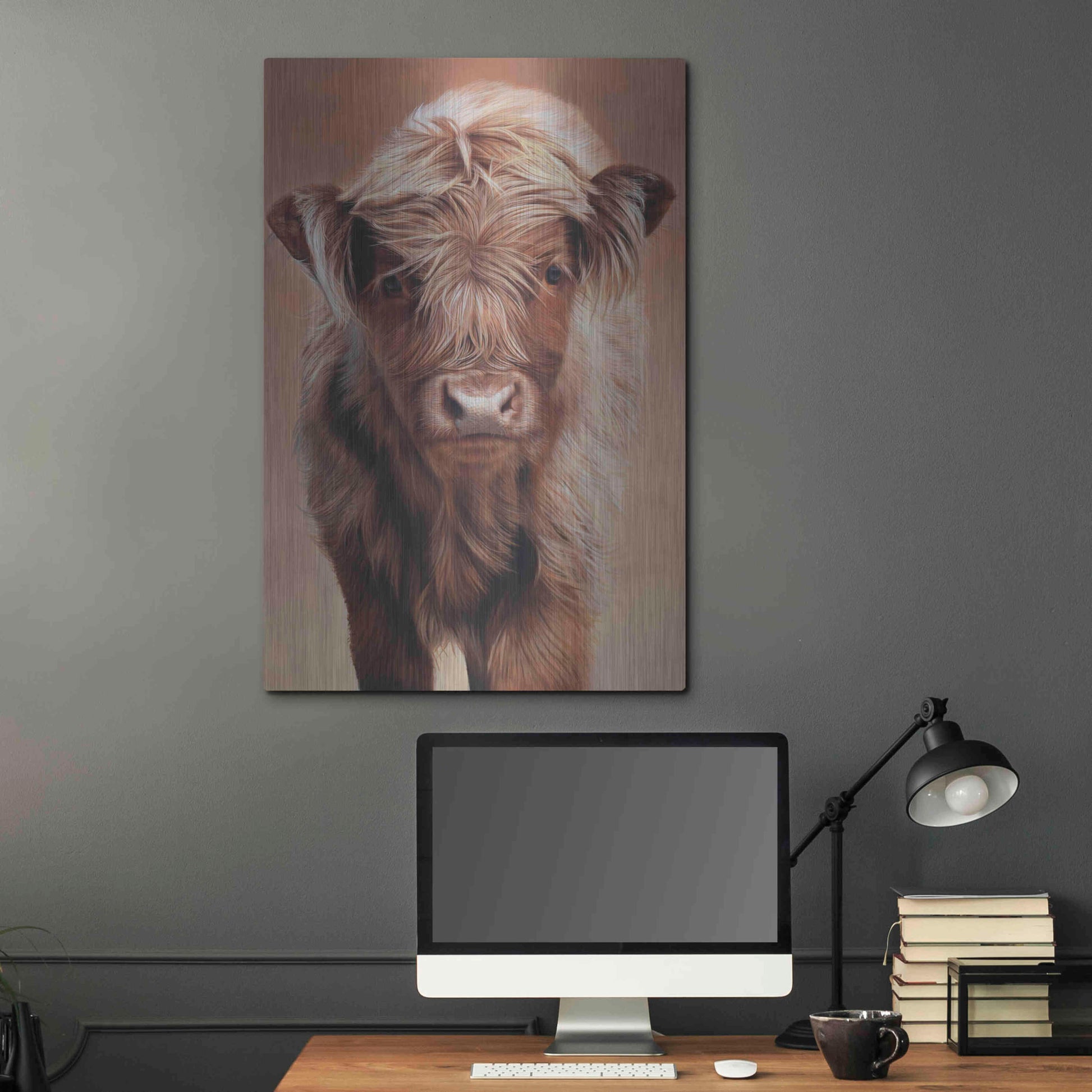 Luxe Metal Art 'Angus' by Sam Dolman, Metal Wall Art,24x36