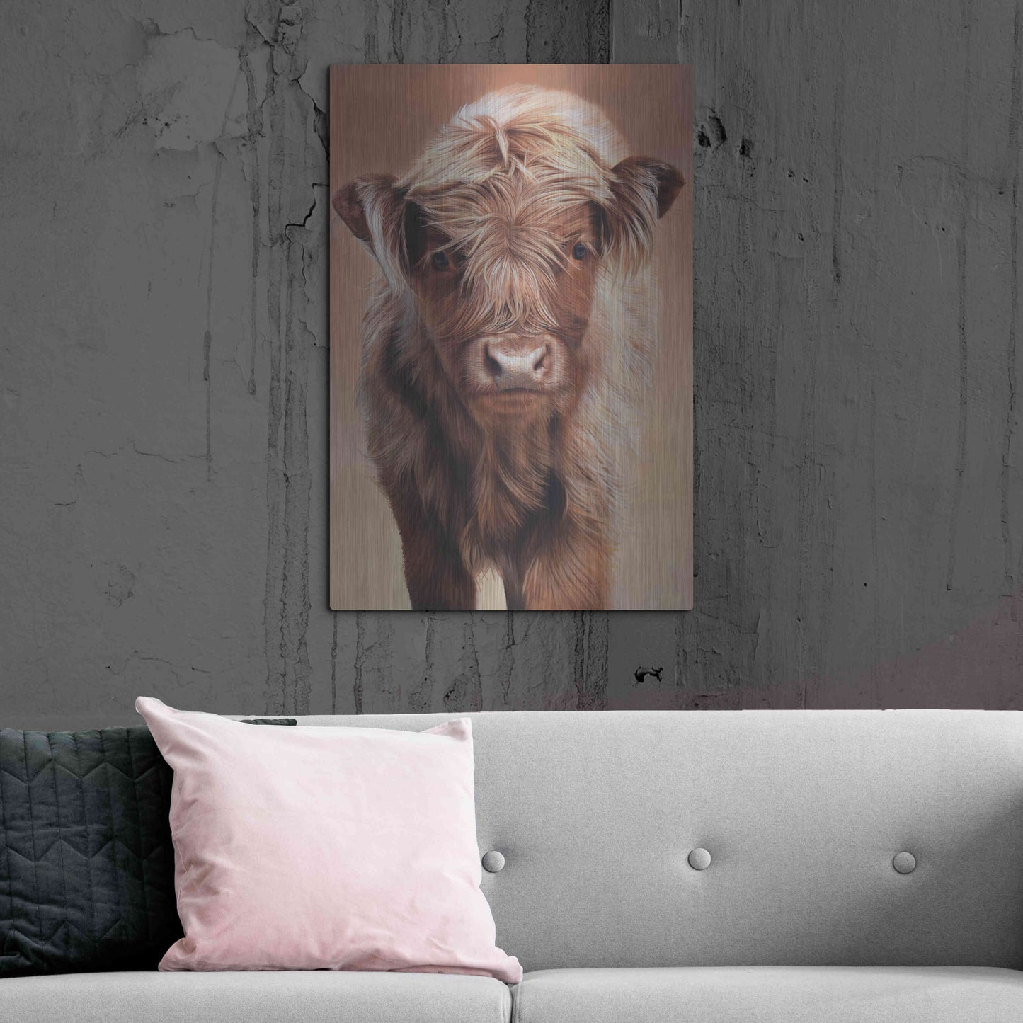 Luxe Metal Art 'Angus' by Sam Dolman, Metal Wall Art,24x36