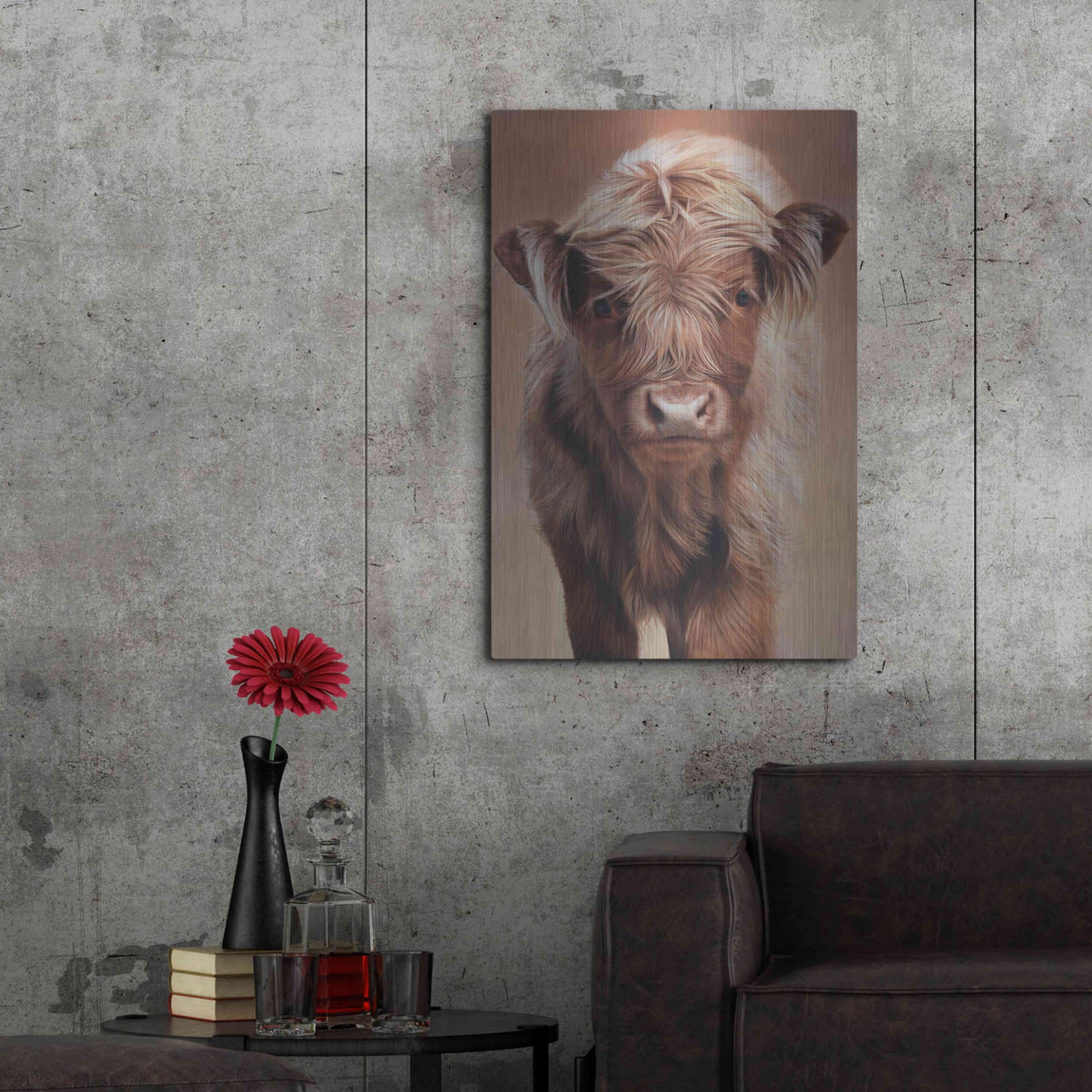 Luxe Metal Art 'Angus' by Sam Dolman, Metal Wall Art,24x36