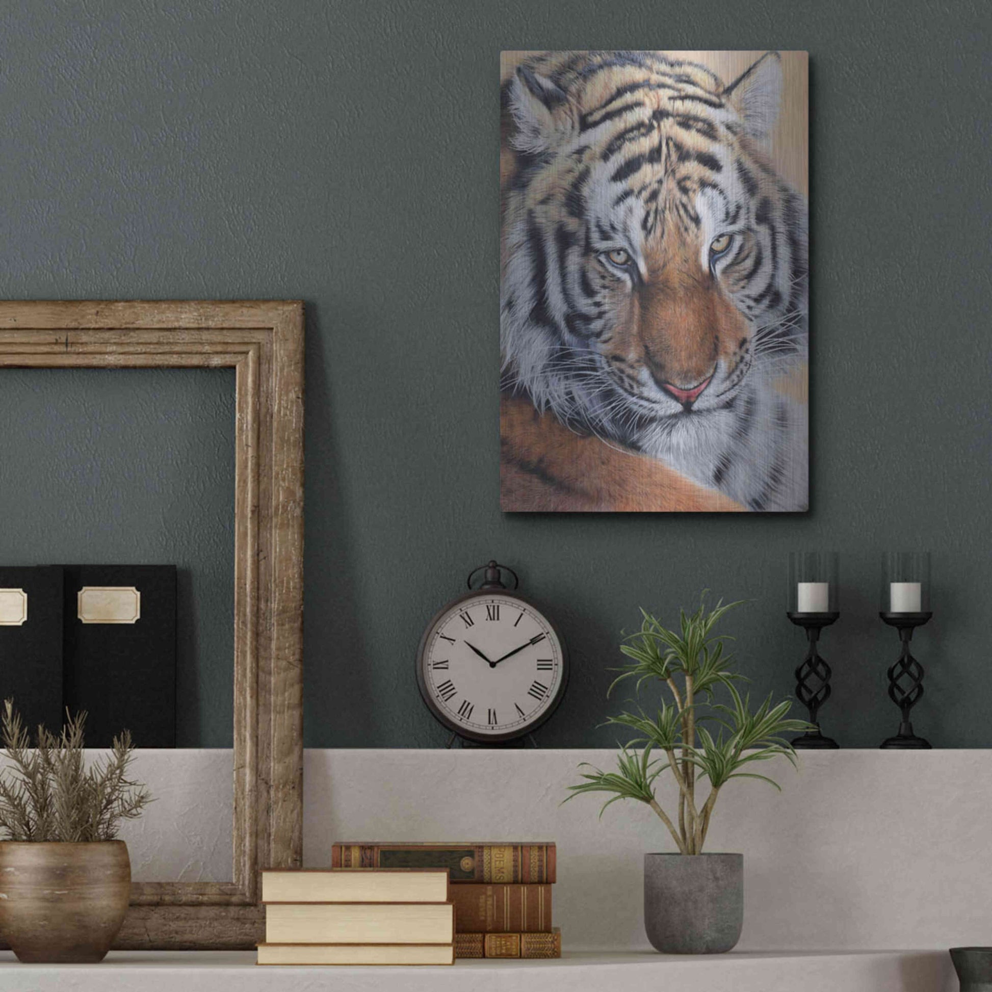 Luxe Metal Art 'Alexei' by Sam Dolman, Metal Wall Art,12x16