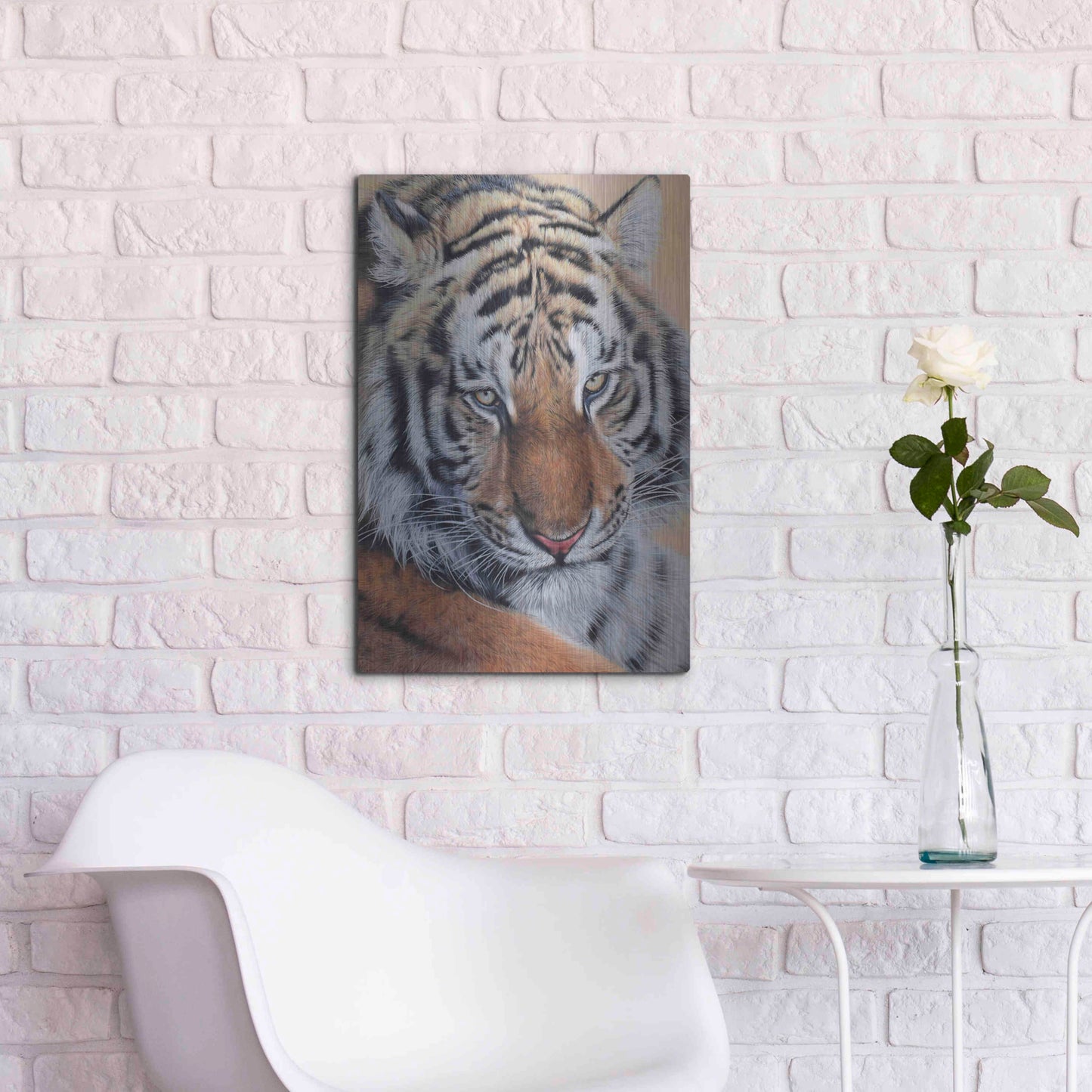 Luxe Metal Art 'Alexei' by Sam Dolman, Metal Wall Art,16x24