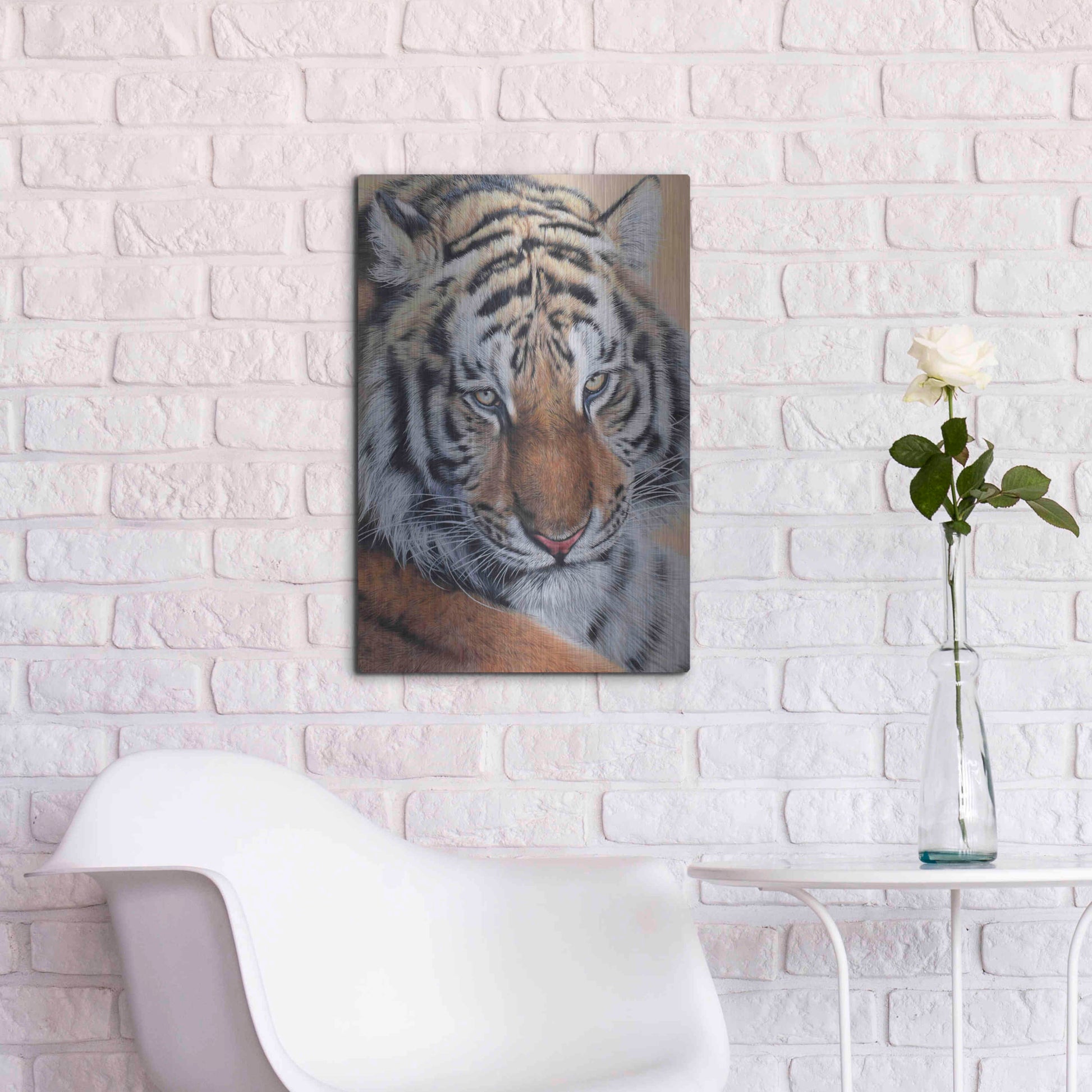 Luxe Metal Art 'Alexei' by Sam Dolman, Metal Wall Art,16x24