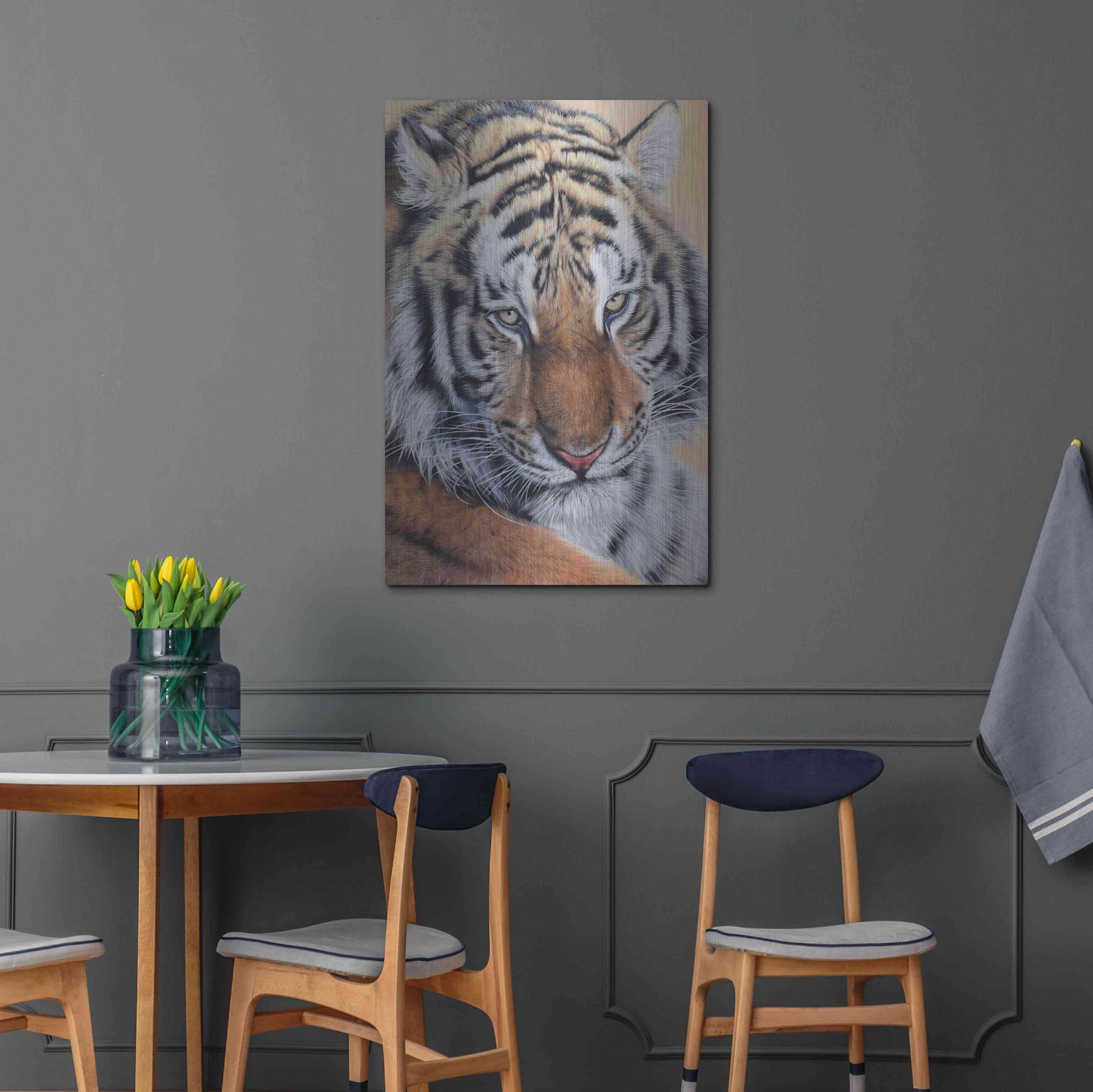 Luxe Metal Art 'Alexei' by Sam Dolman, Metal Wall Art,24x36