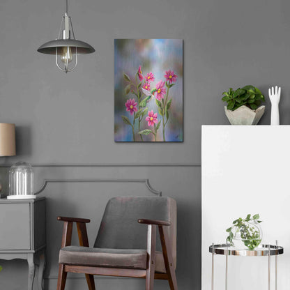 Luxe Metal Art 'Hummingbird with Dhalia' by Sarah Davis, Metal Wall Art,16x24