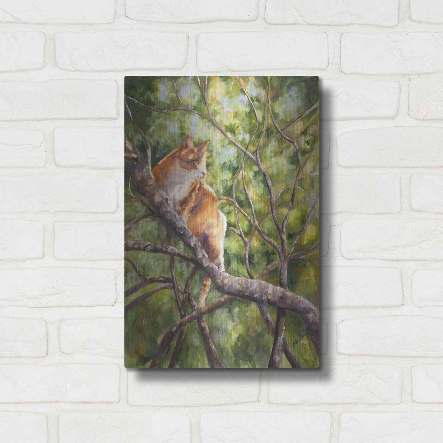 Luxe Metal Art 'Tiger' by Sarah Davis, Metal Wall Art,12x16