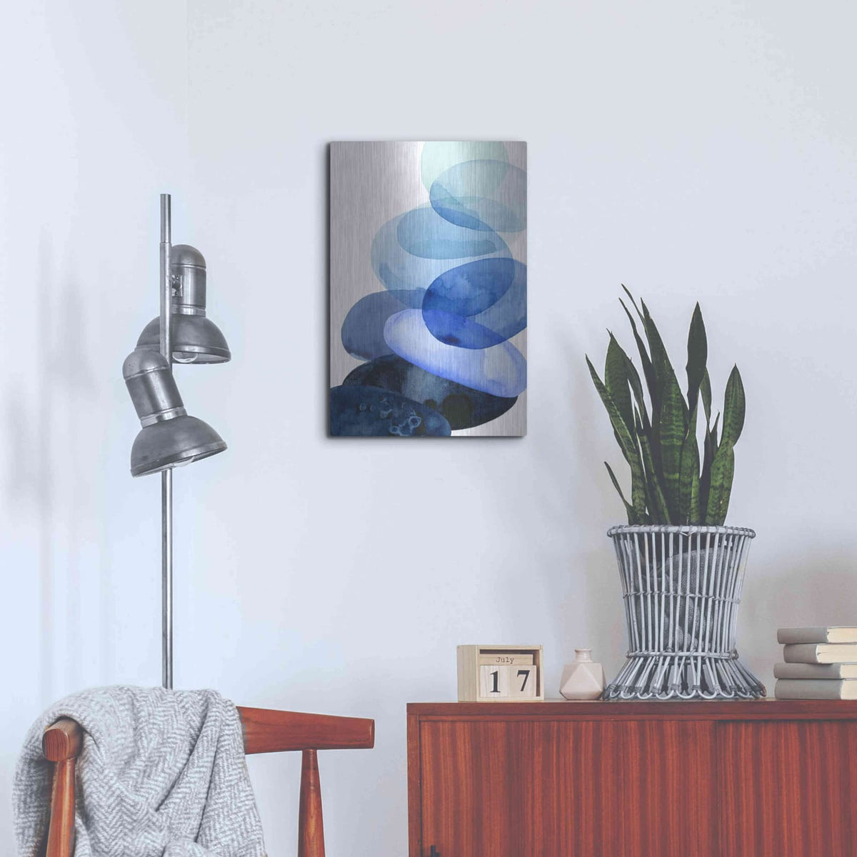 'River Worn Pebbles I' by Grace Popp – Metal Wall Art, 16x24 room view