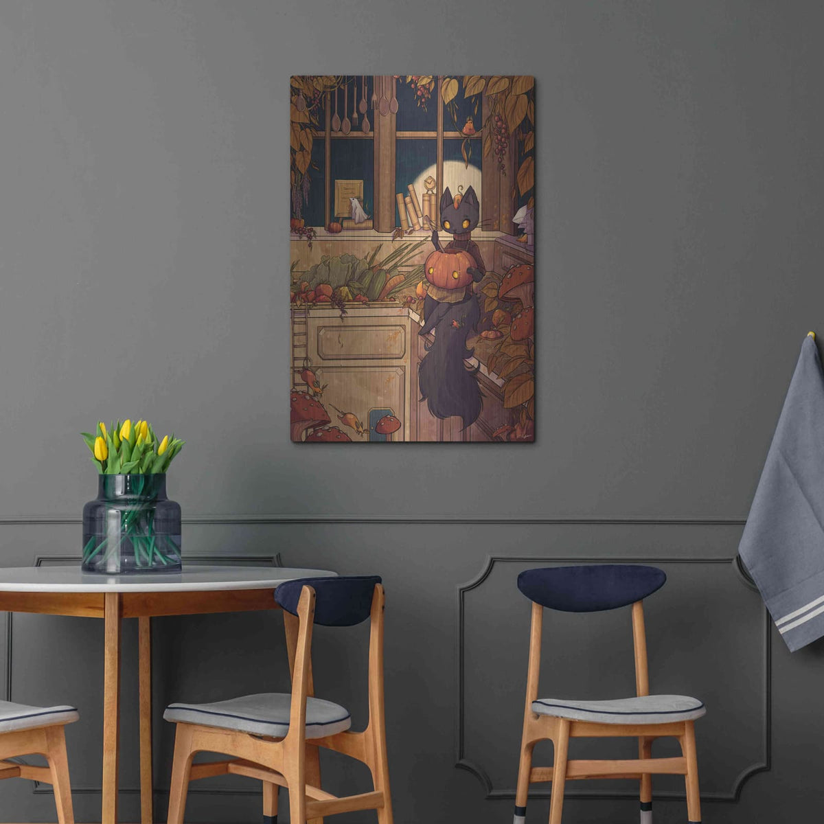 'Soup Cat' by Avery Multer – Metal Wall Art, 24x36 room view