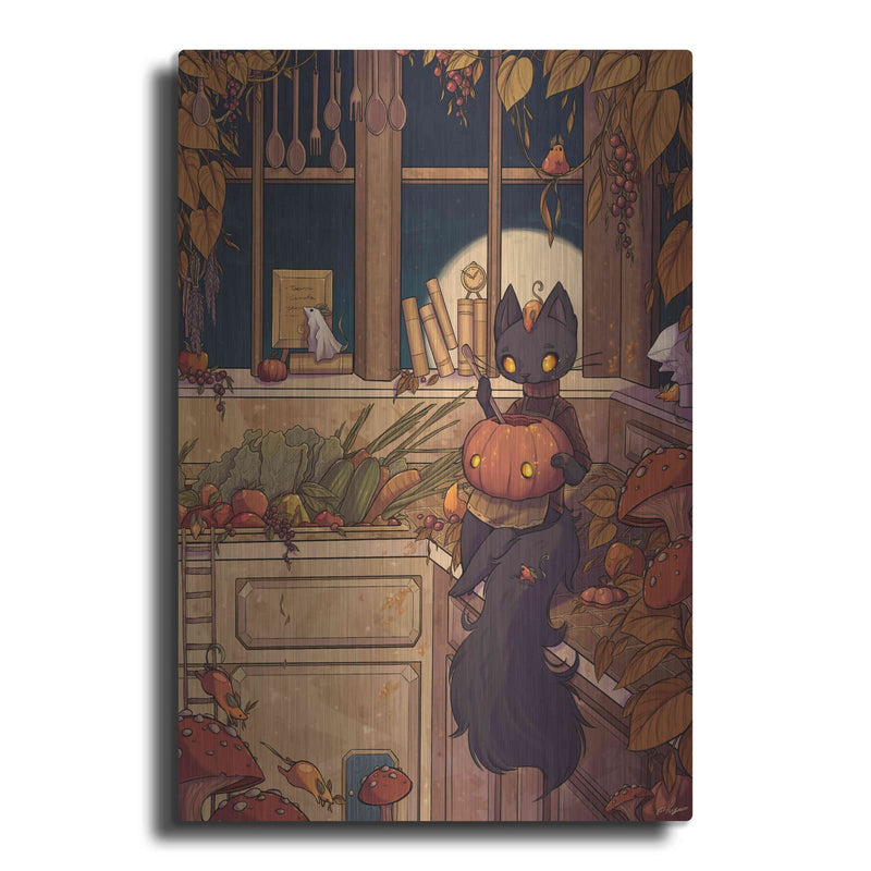 'Soup Cat' by Avery Multer – Metal Wall Art