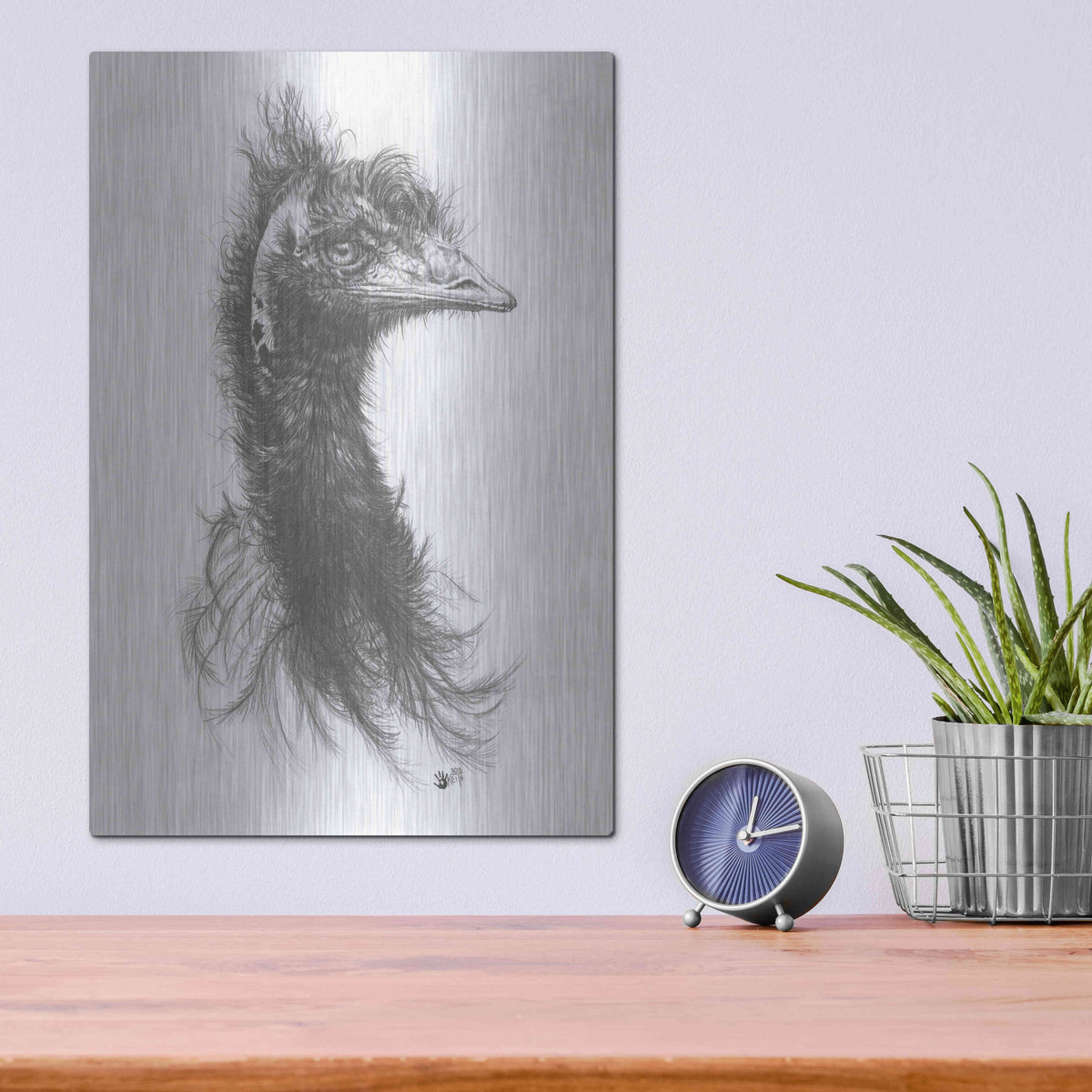 Luxe Metal Art '100% Humidity' by Barbara Keith, Metal Wall Art,12x16