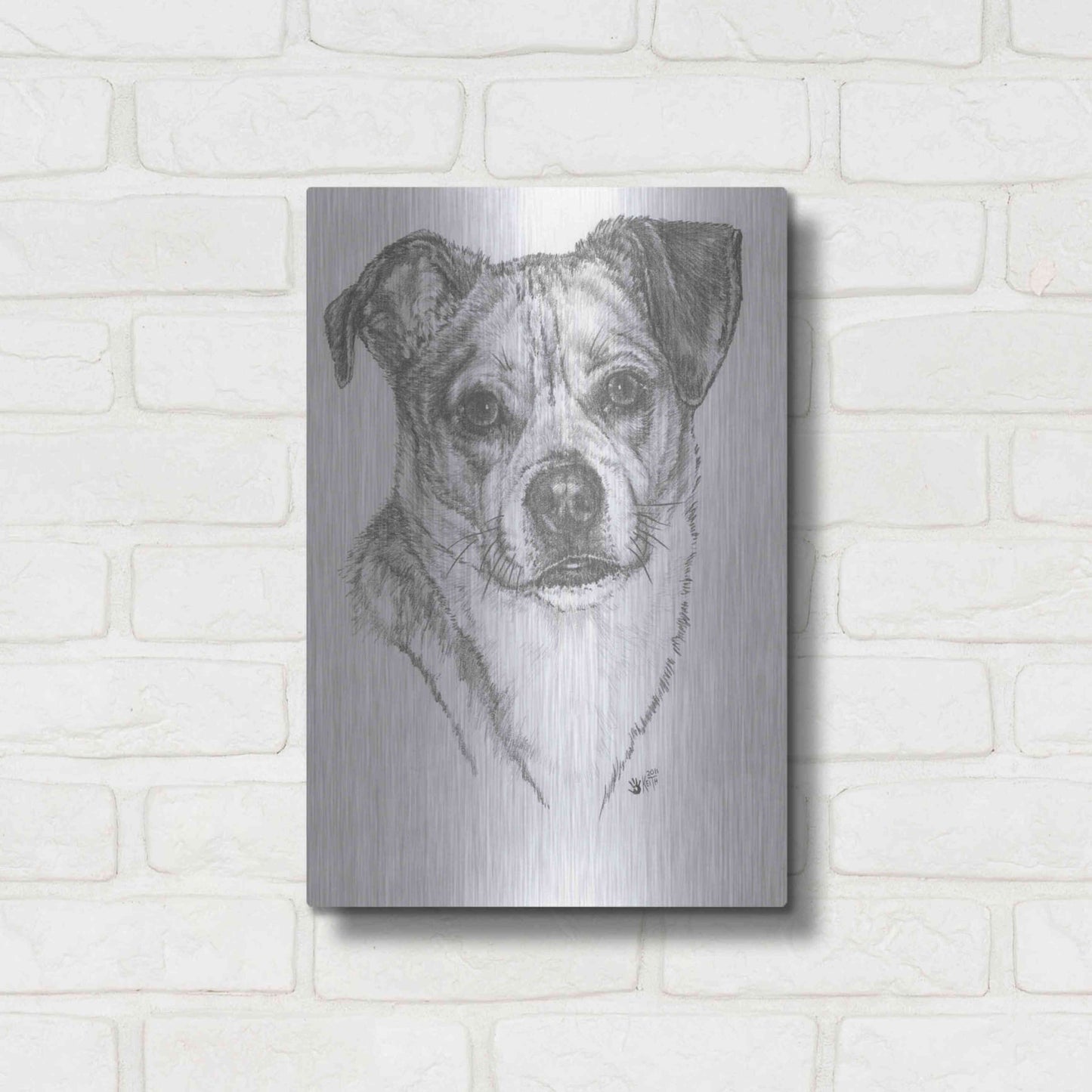 Luxe Metal Art 'Chug' by Barbara Keith, Metal Wall Art,12x16