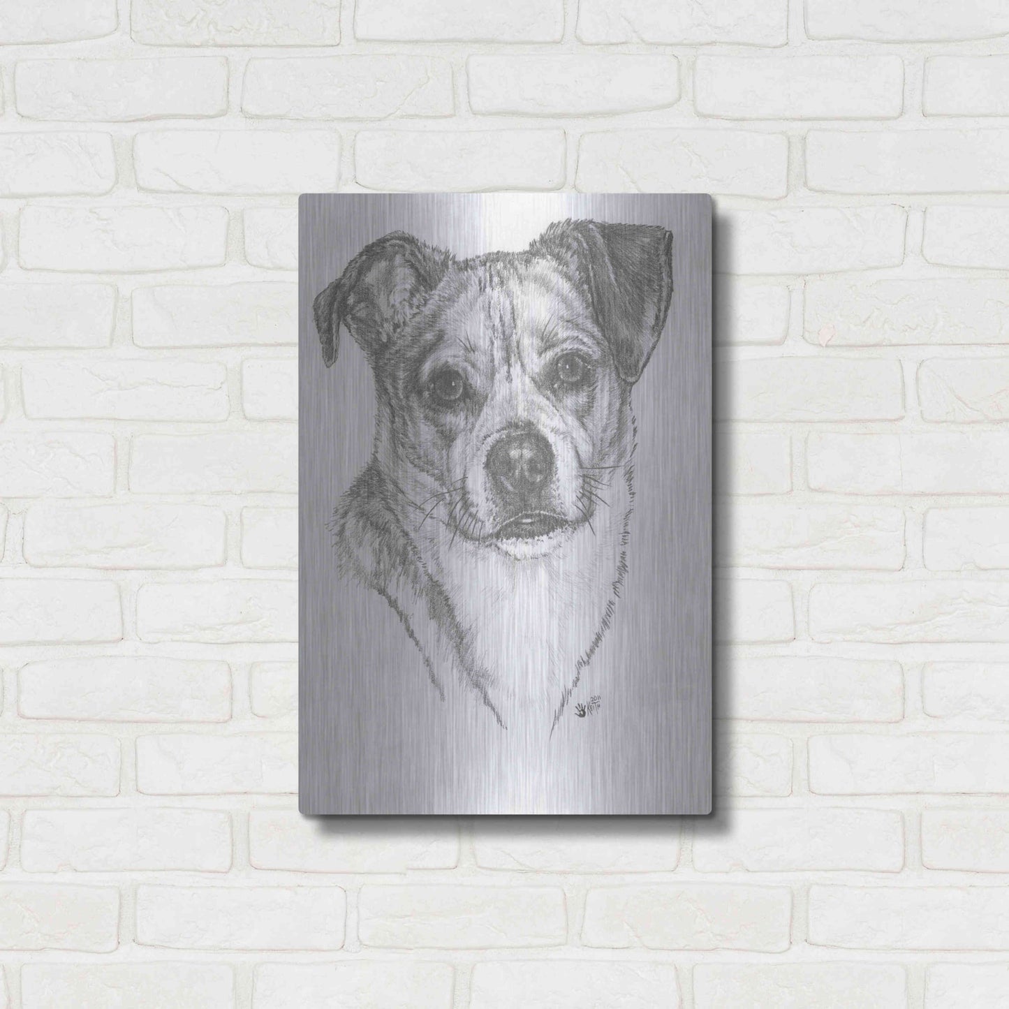 Luxe Metal Art 'Chug' by Barbara Keith, Metal Wall Art,16x24