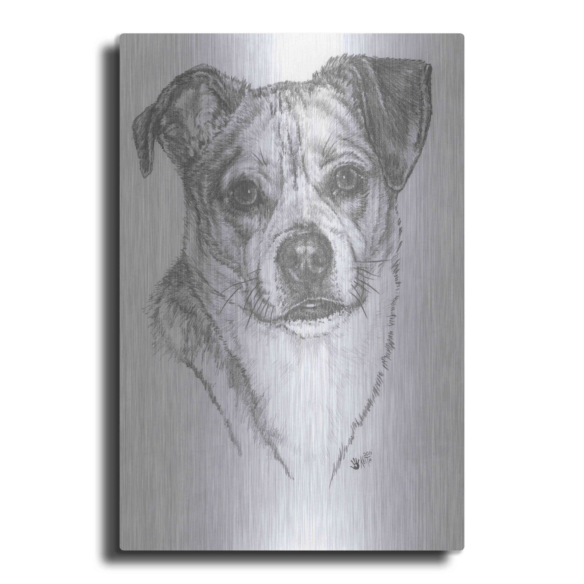 Luxe Metal Art 'Chug' by Barbara Keith, Metal Wall Art